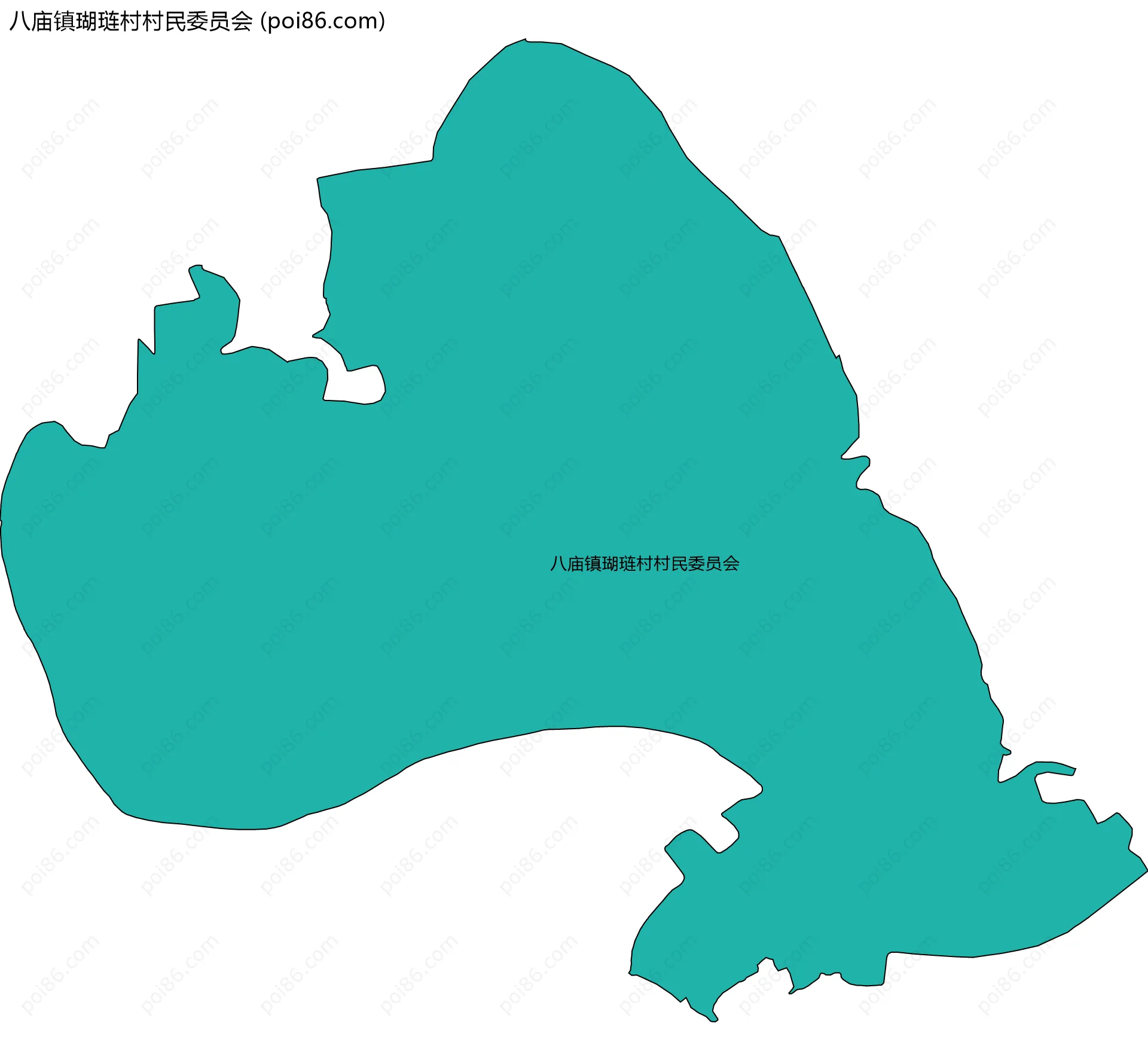 八庙镇瑚琏村村民委员会边界地图
