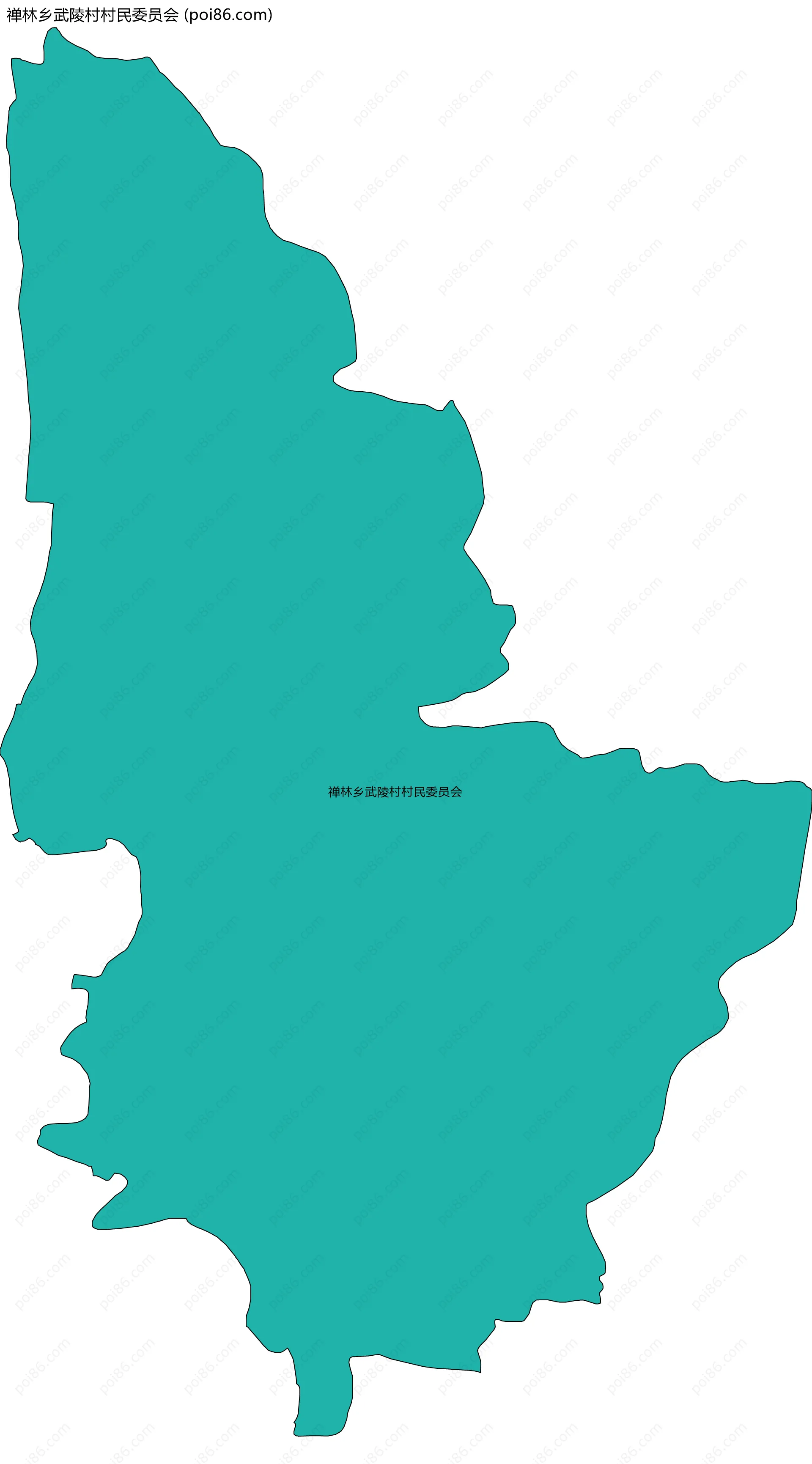 禅林乡武陵村村民委员会边界地图