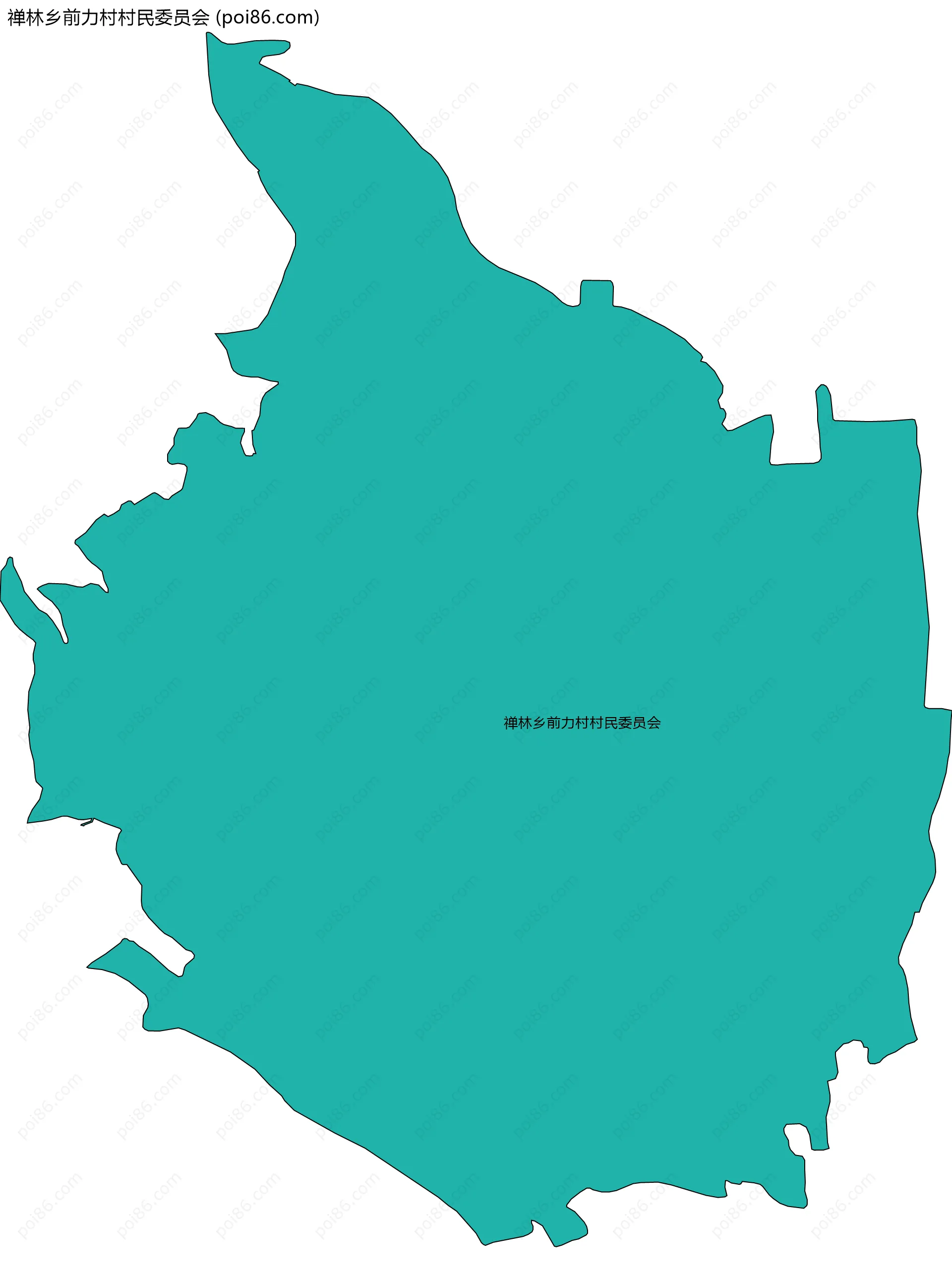 禅林乡前力村村民委员会边界地图