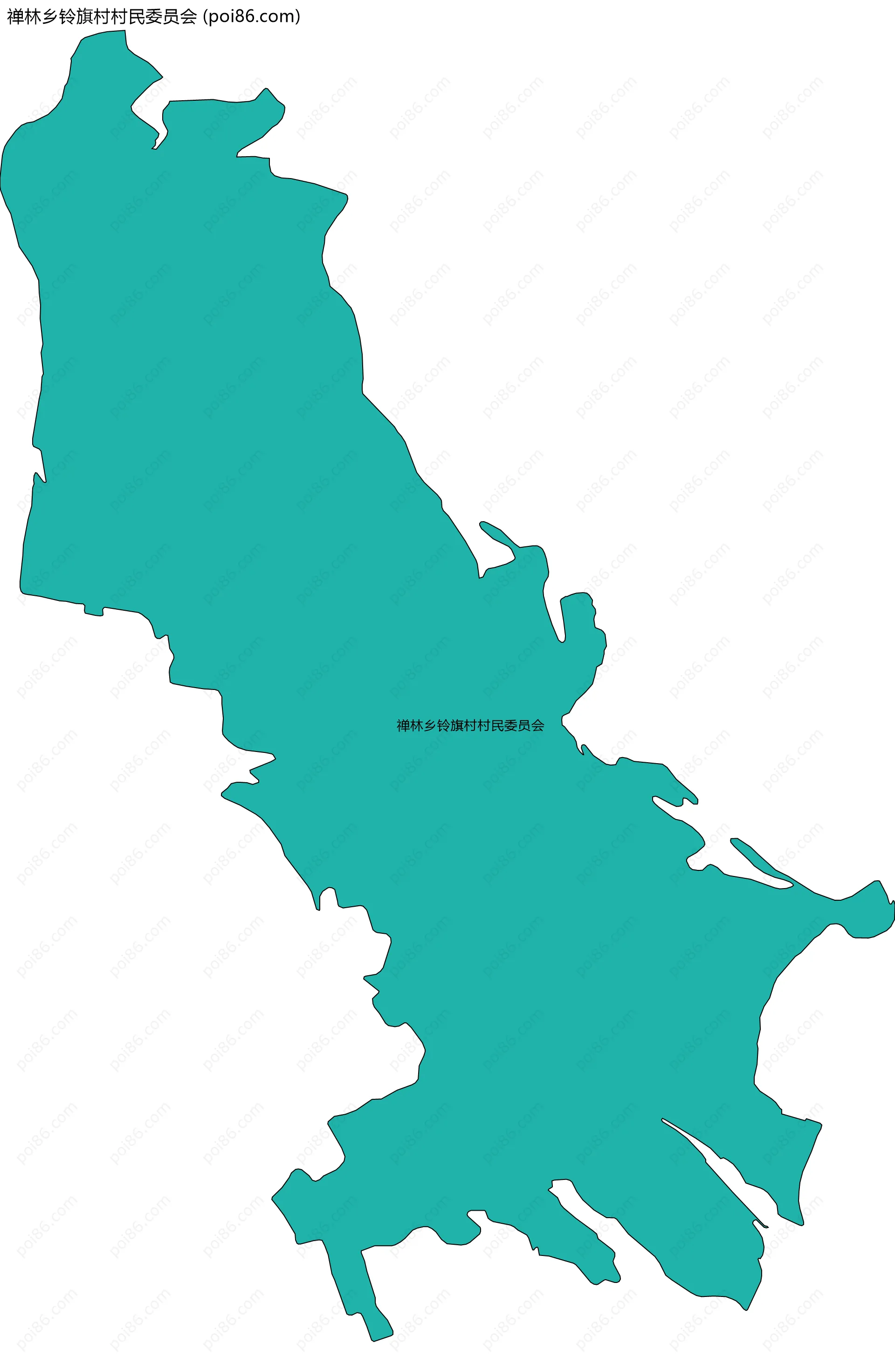 禅林乡铃旗村村民委员会边界地图