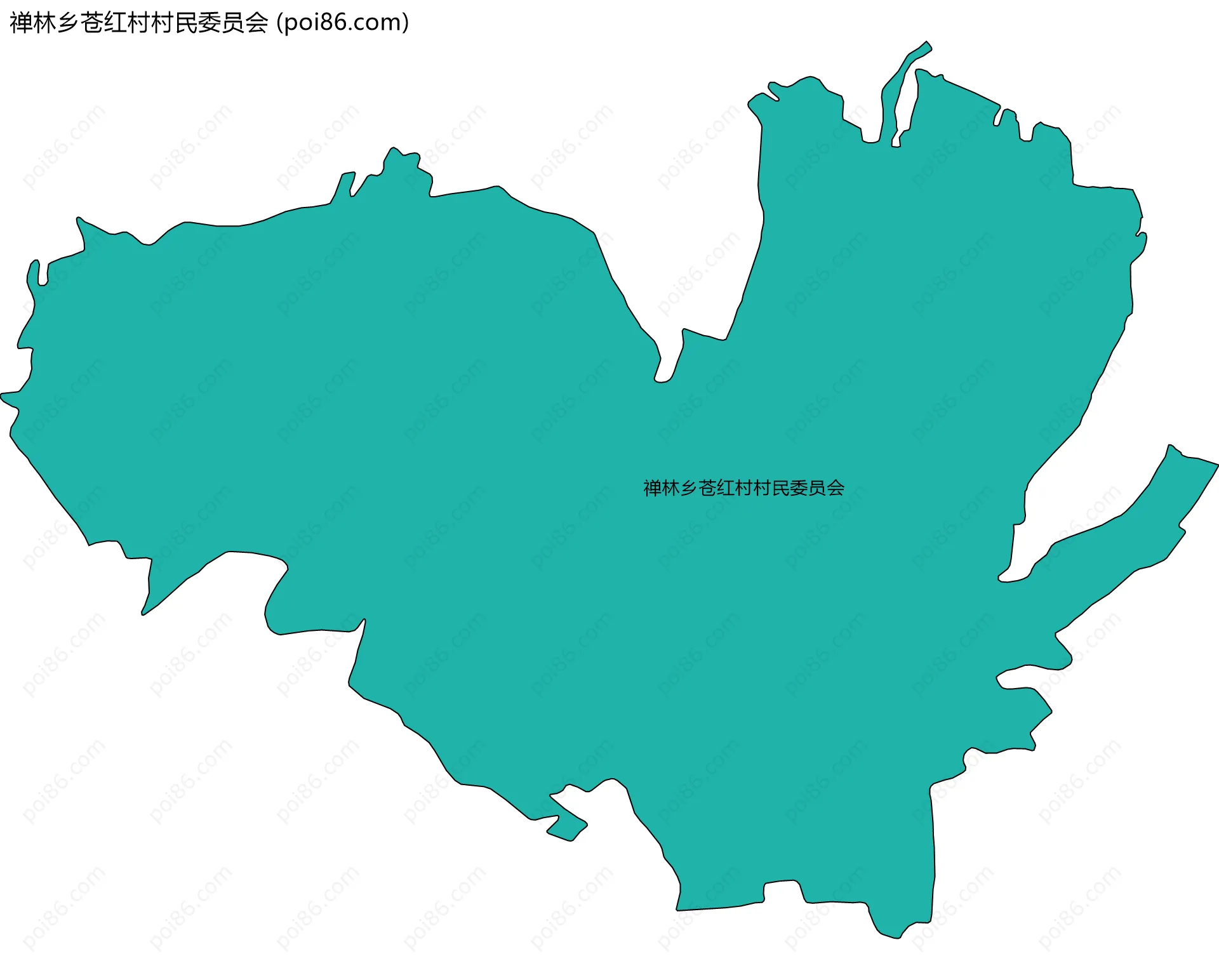 禅林乡苍红村村民委员会边界地图