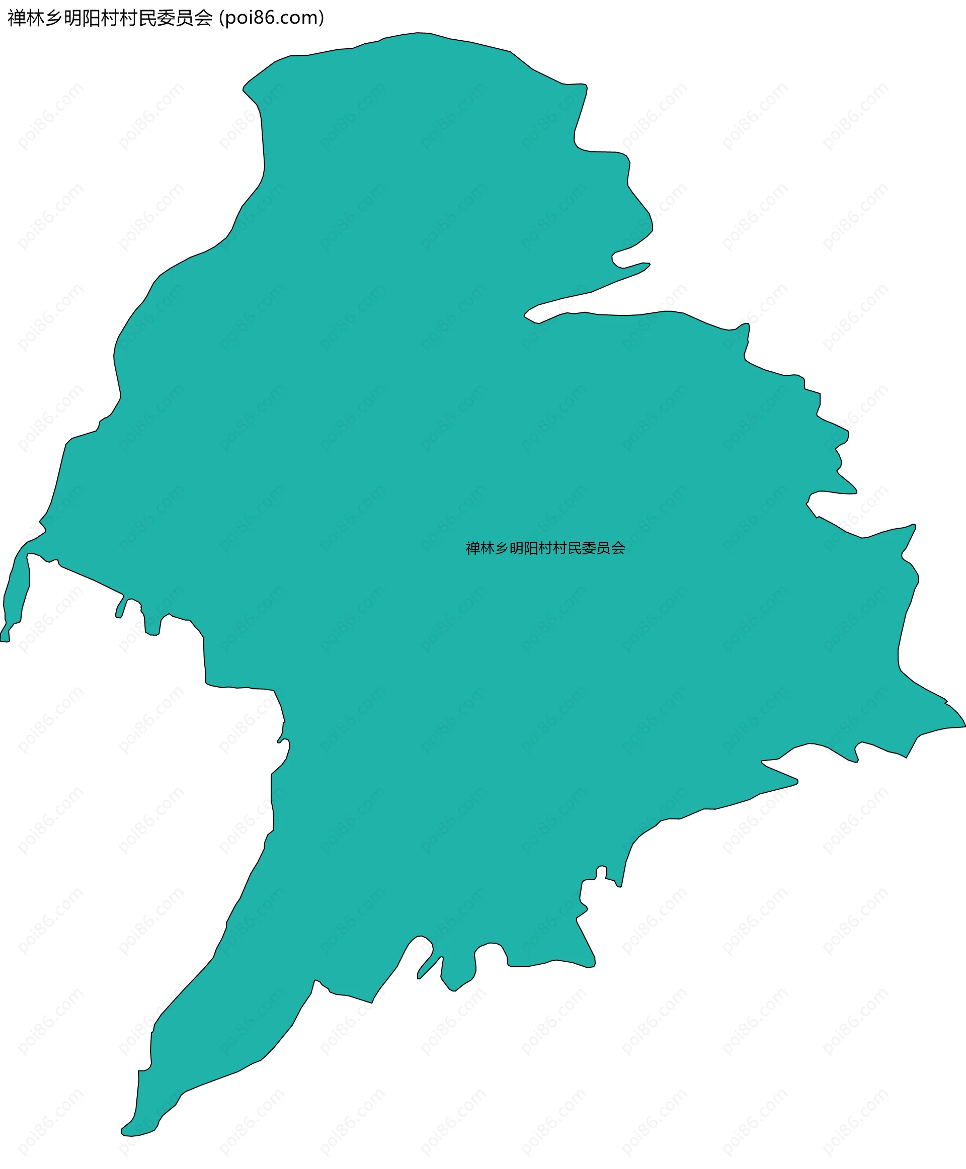 禅林乡明阳村村民委员会边界地图