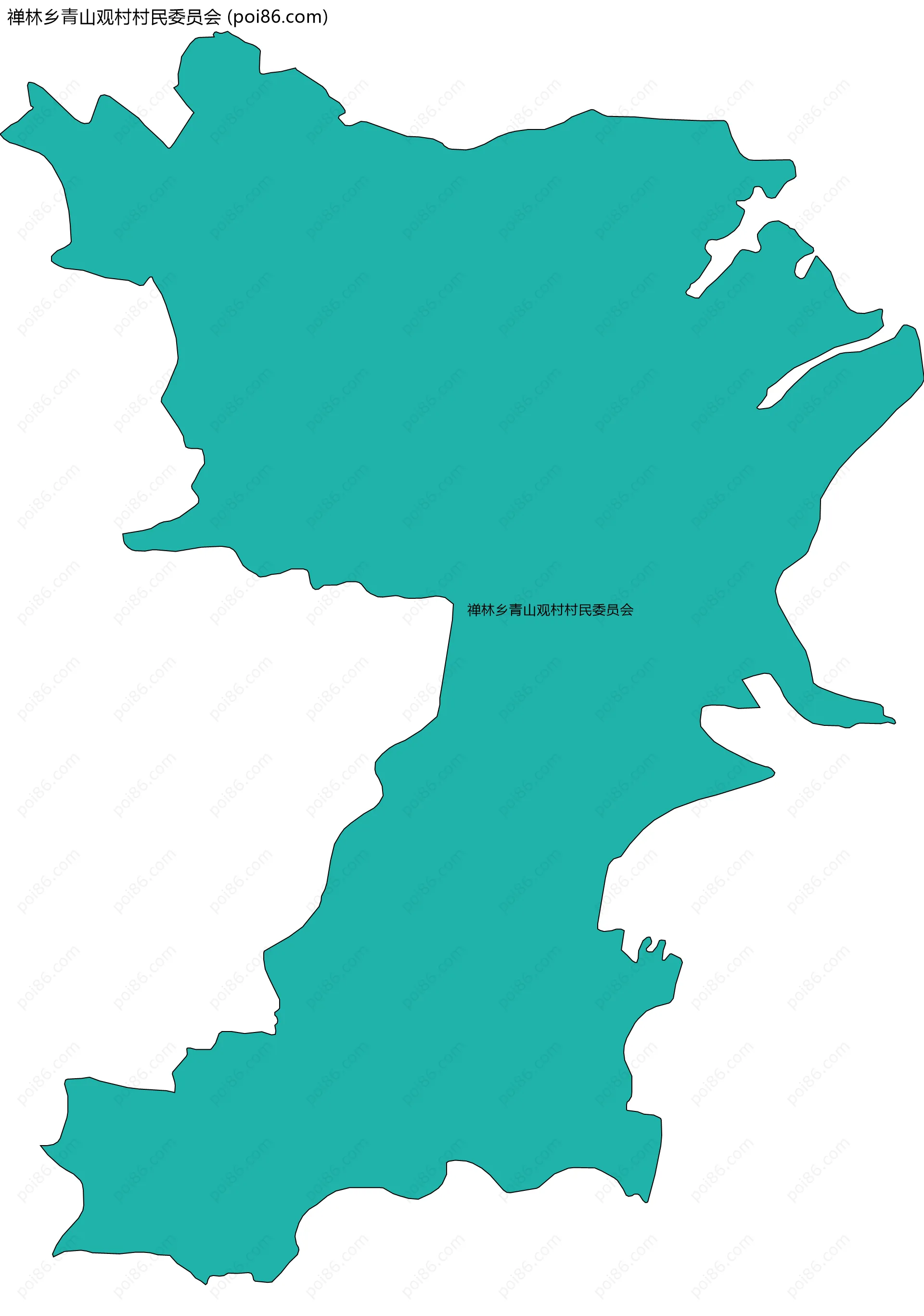 禅林乡青山观村村民委员会边界地图