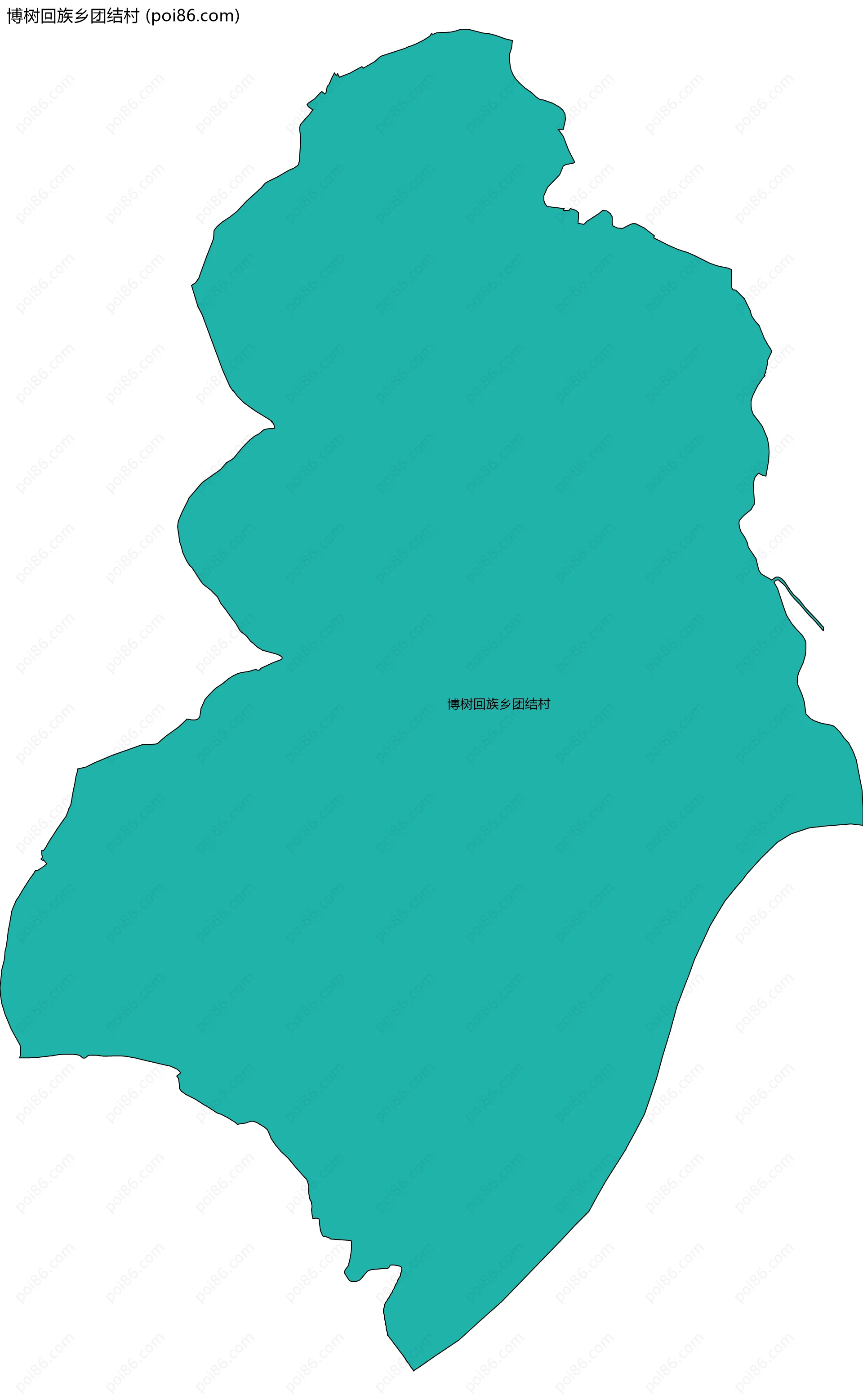 博树回族乡团结村边界地图
