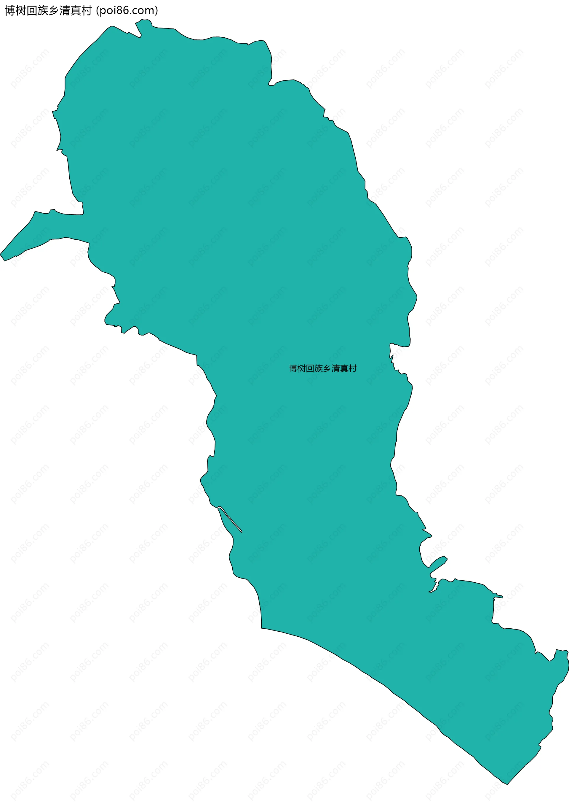 博树回族乡清真村边界地图