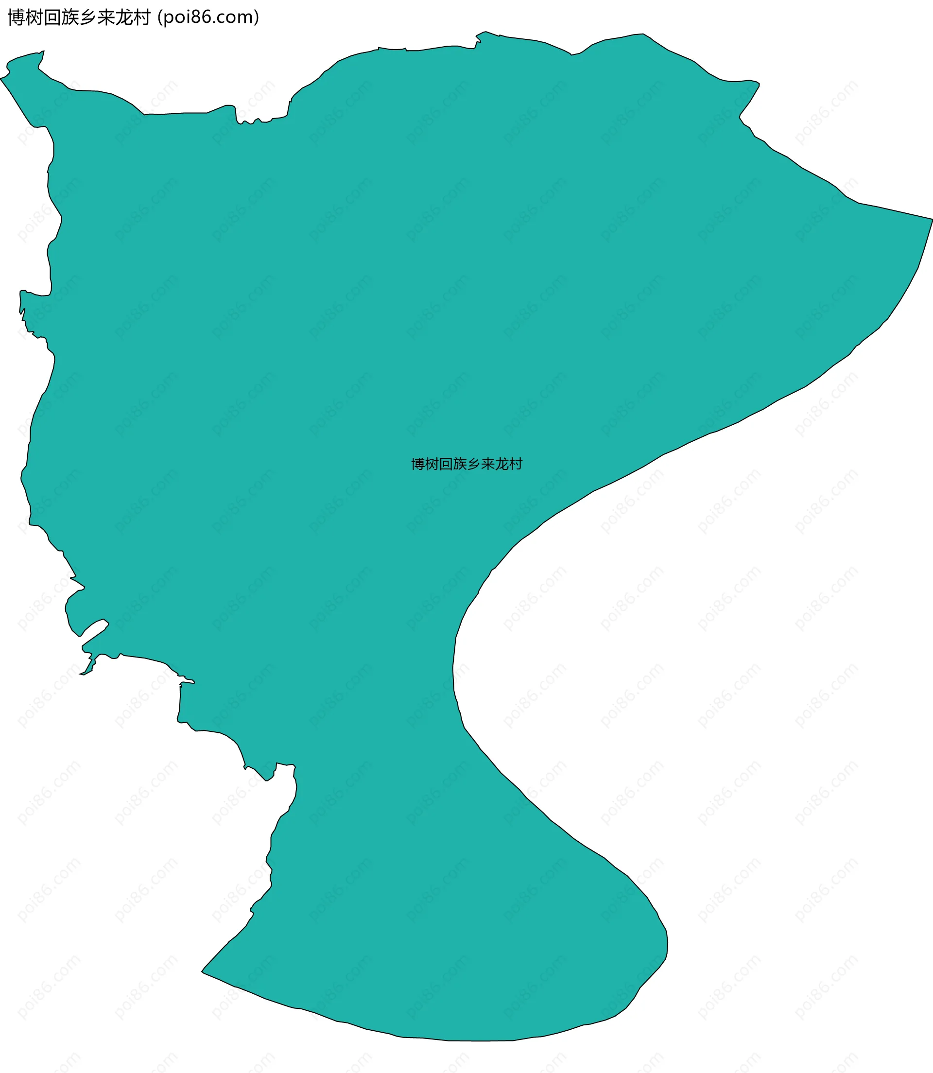 博树回族乡来龙村边界地图