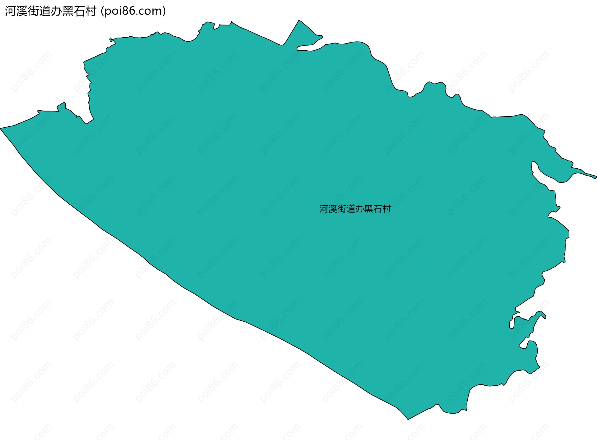 河溪街道办黑石村边界地图