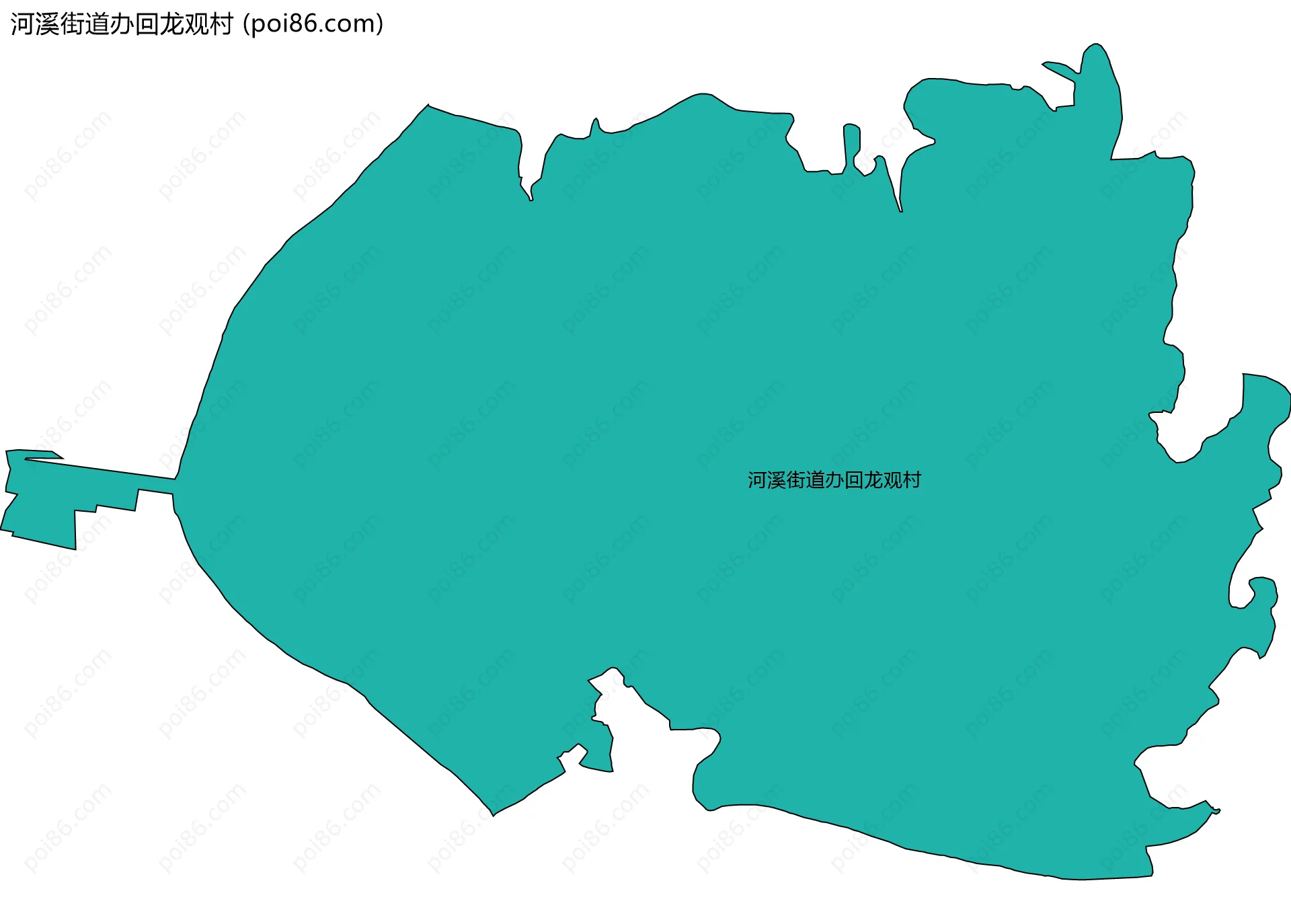 河溪街道办回龙观村边界地图