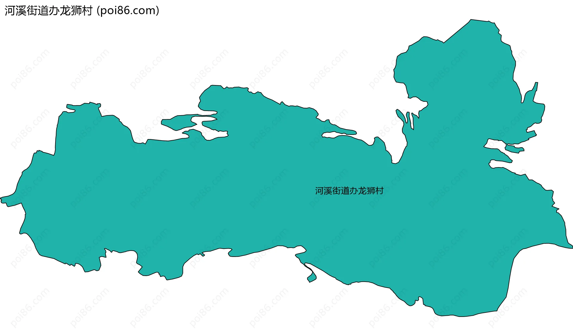 河溪街道办龙狮村边界地图