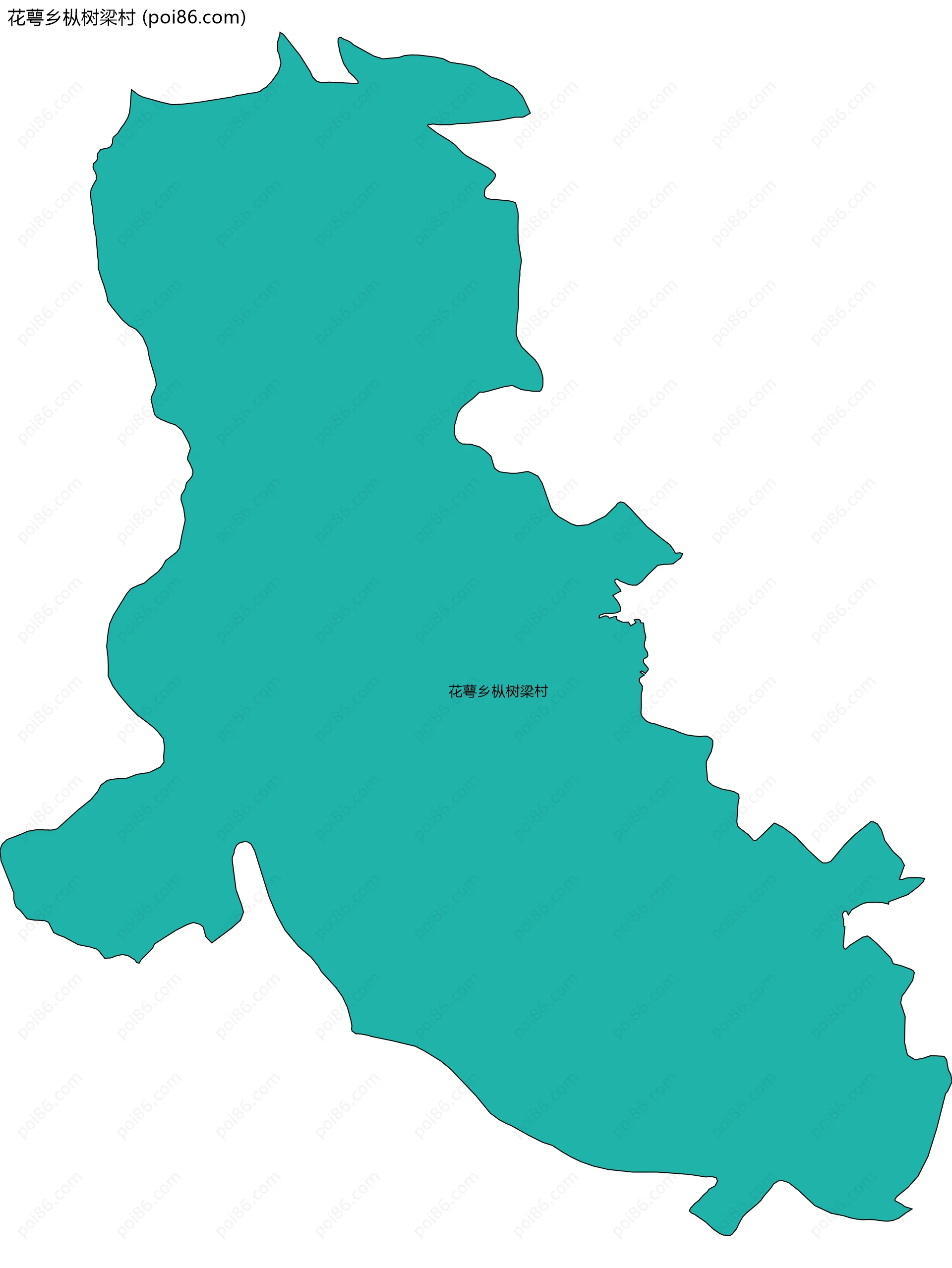 花萼乡枞树梁村边界地图