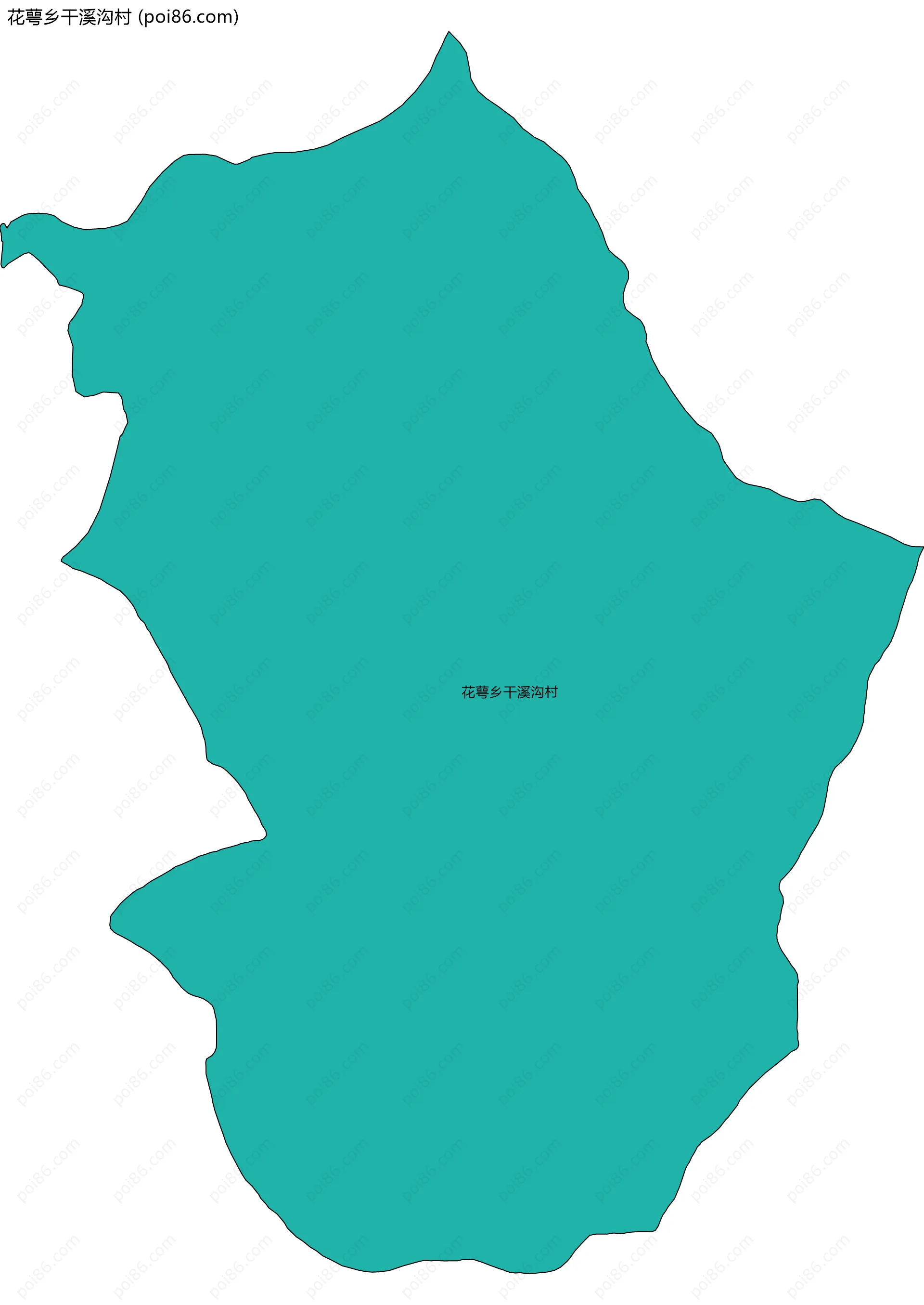 花萼乡干溪沟村边界地图