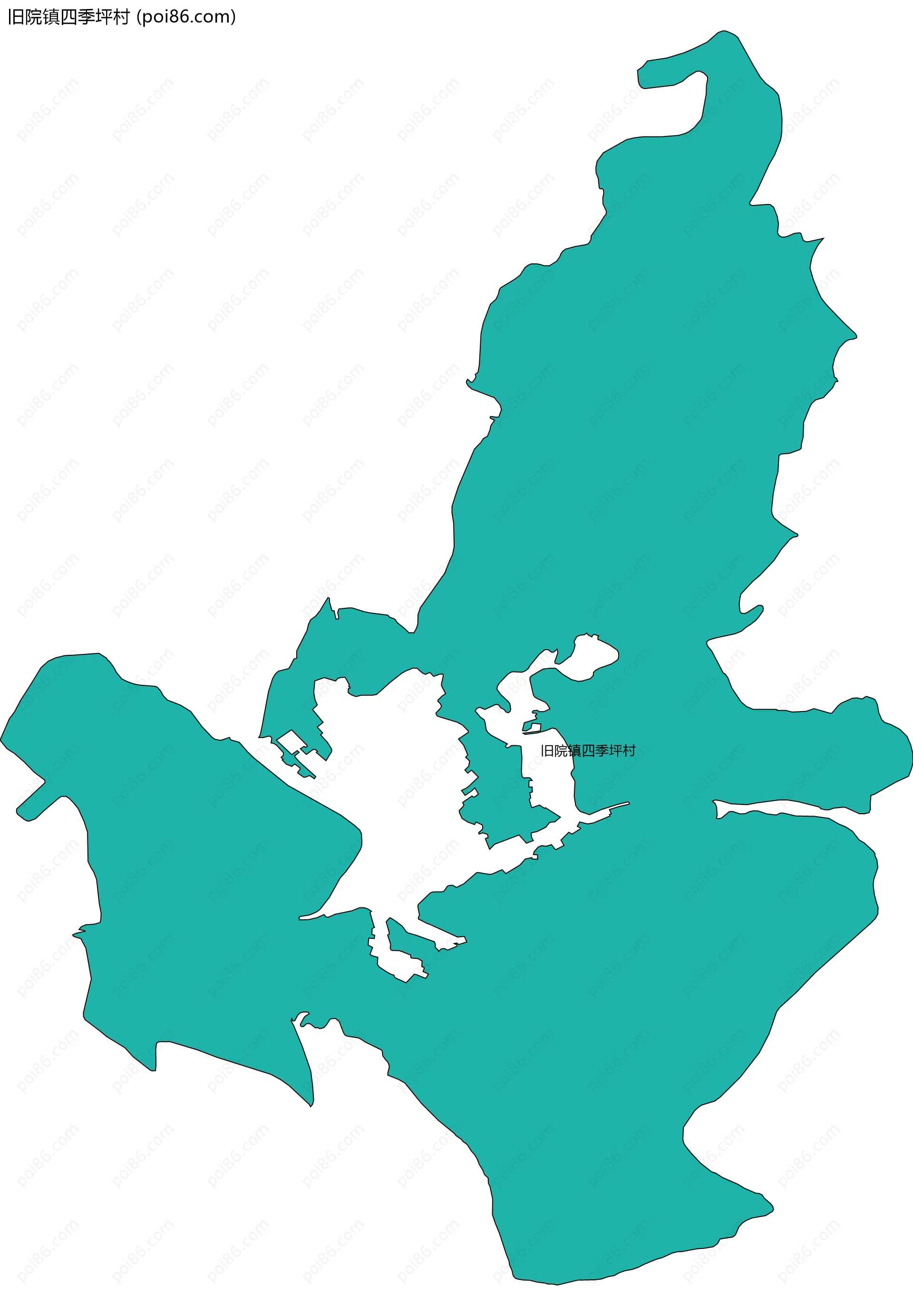 旧院镇四季坪村边界地图