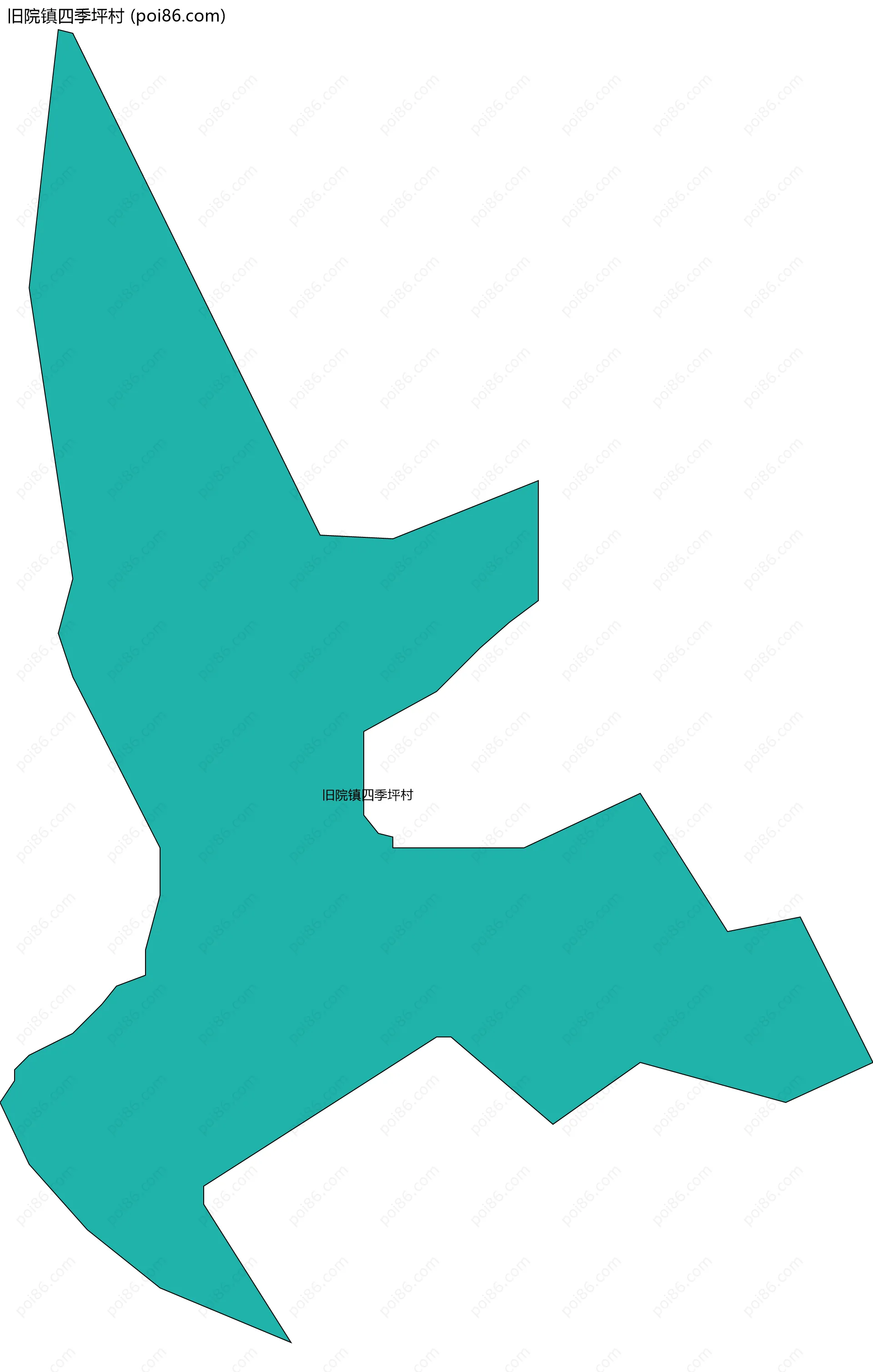 旧院镇四季坪村边界地图