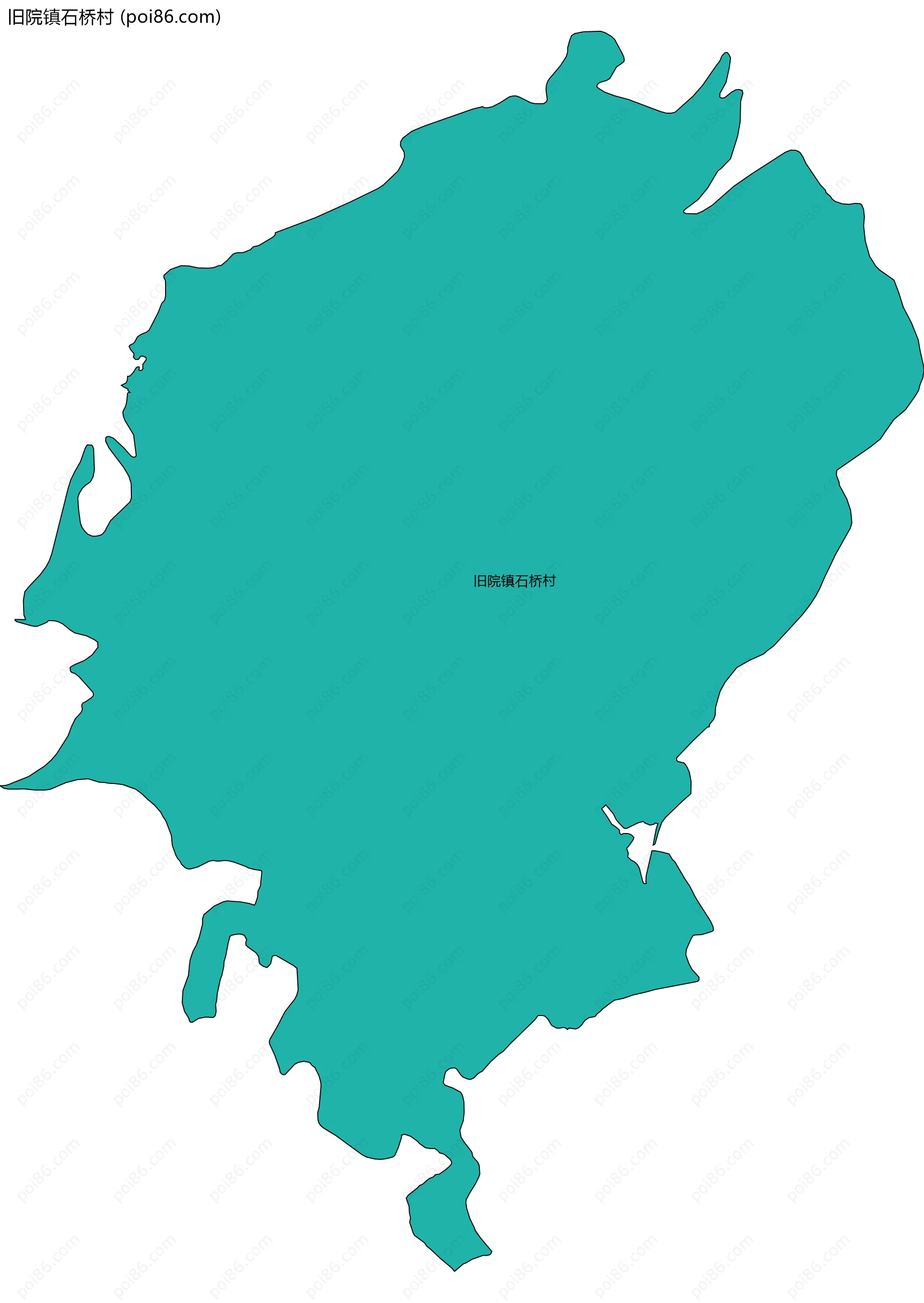 旧院镇石桥村边界地图