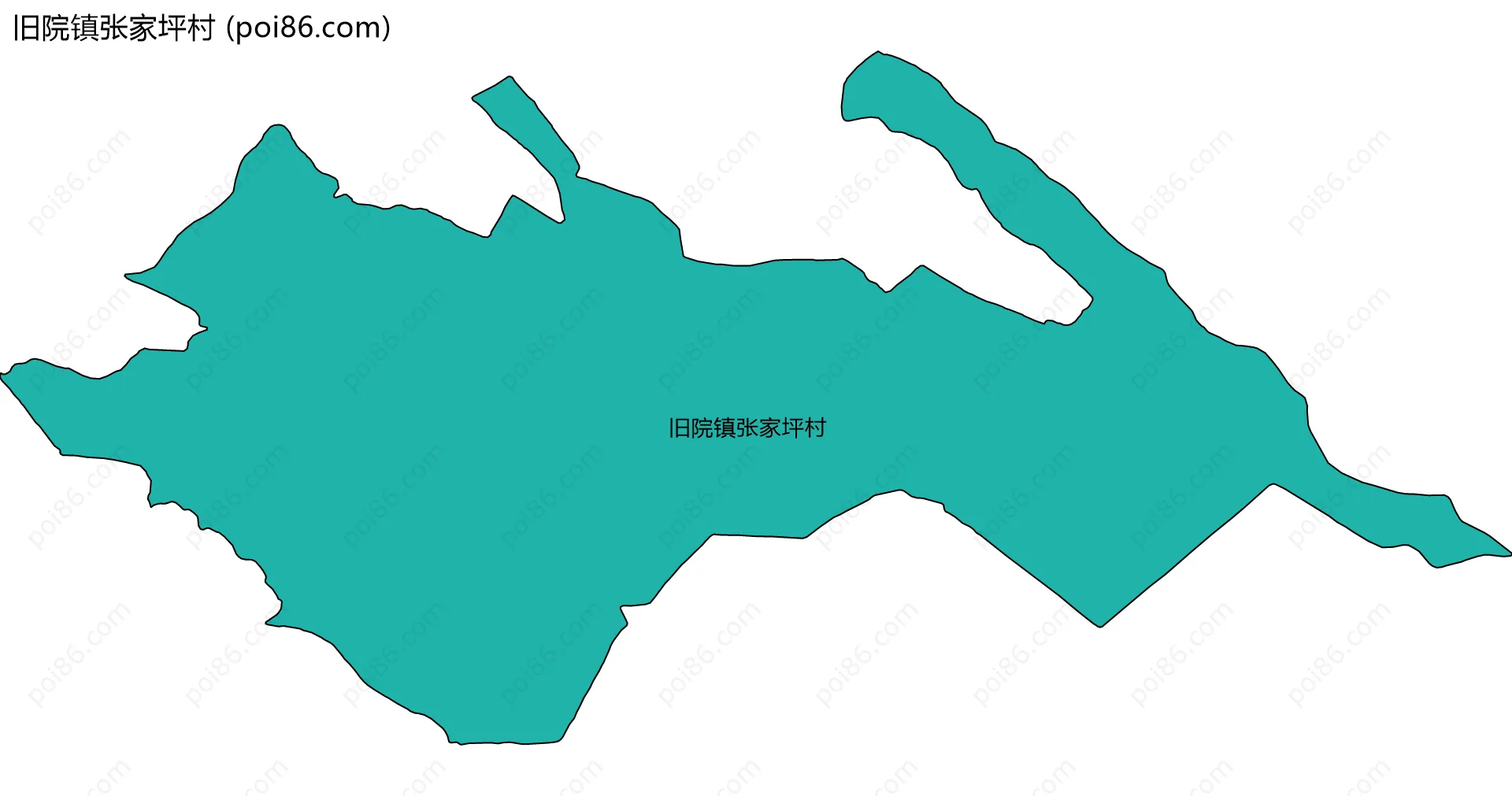 旧院镇张家坪村边界地图