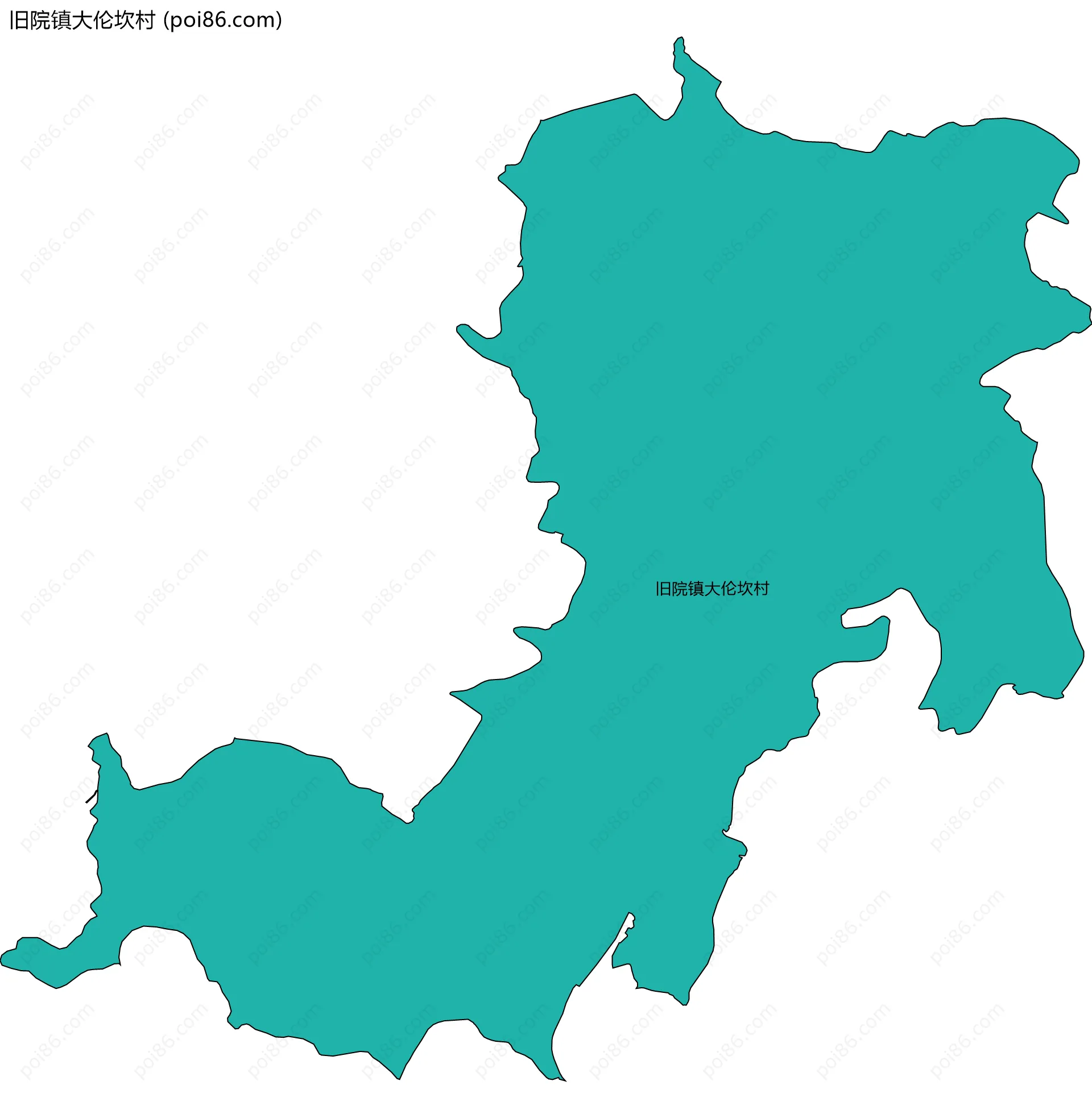 旧院镇大伦坎村边界地图