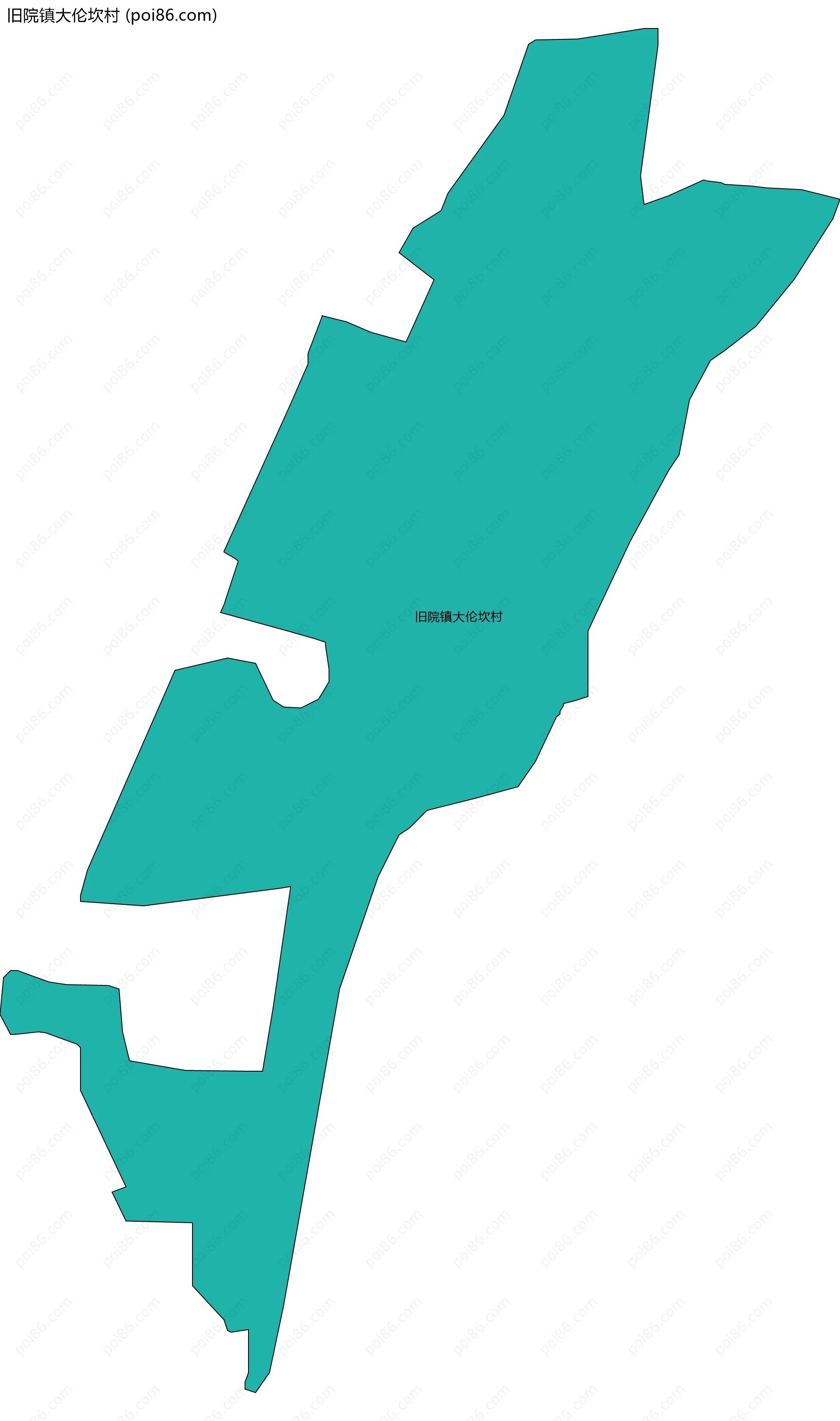 旧院镇大伦坎村边界地图