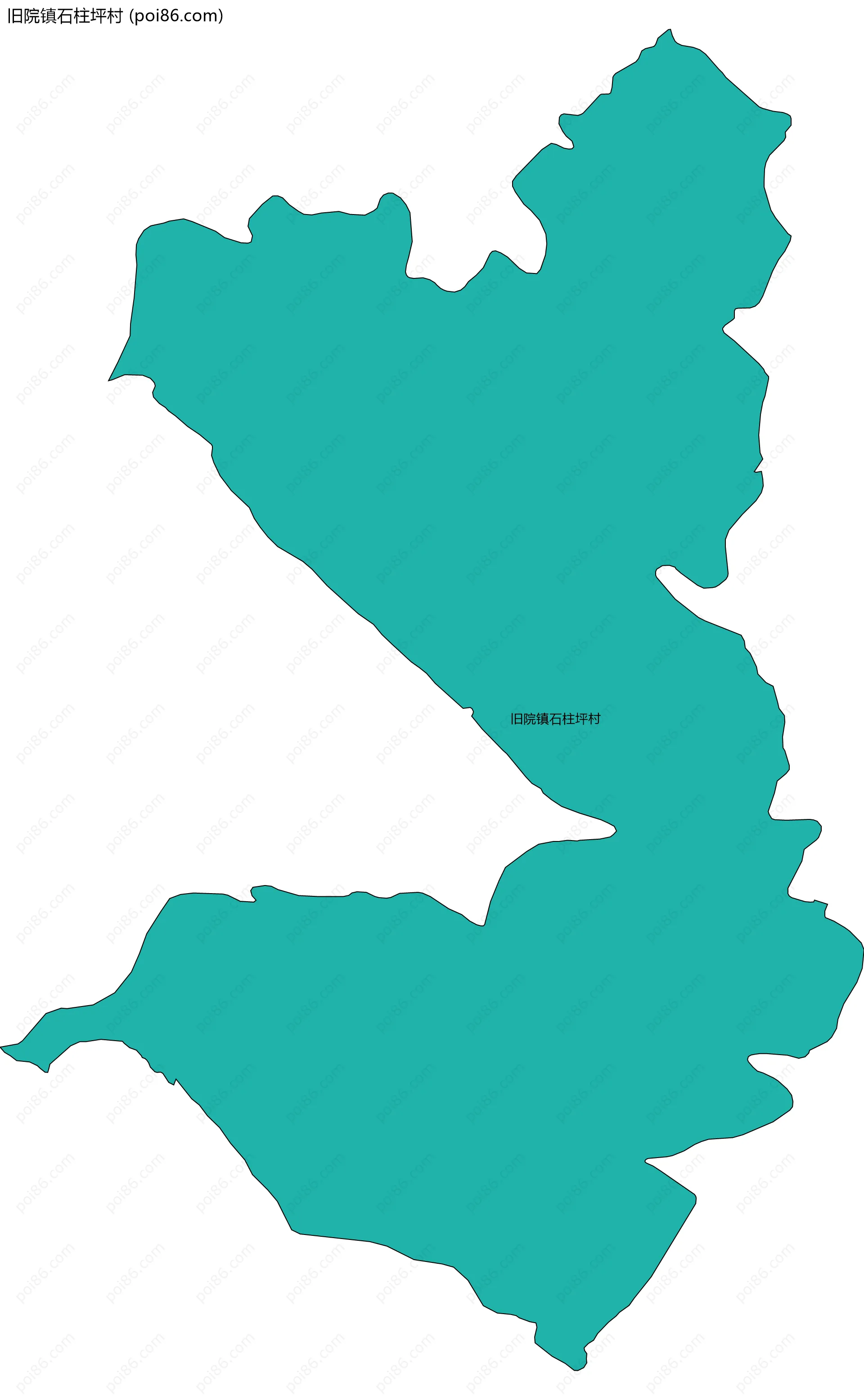 旧院镇石柱坪村边界地图