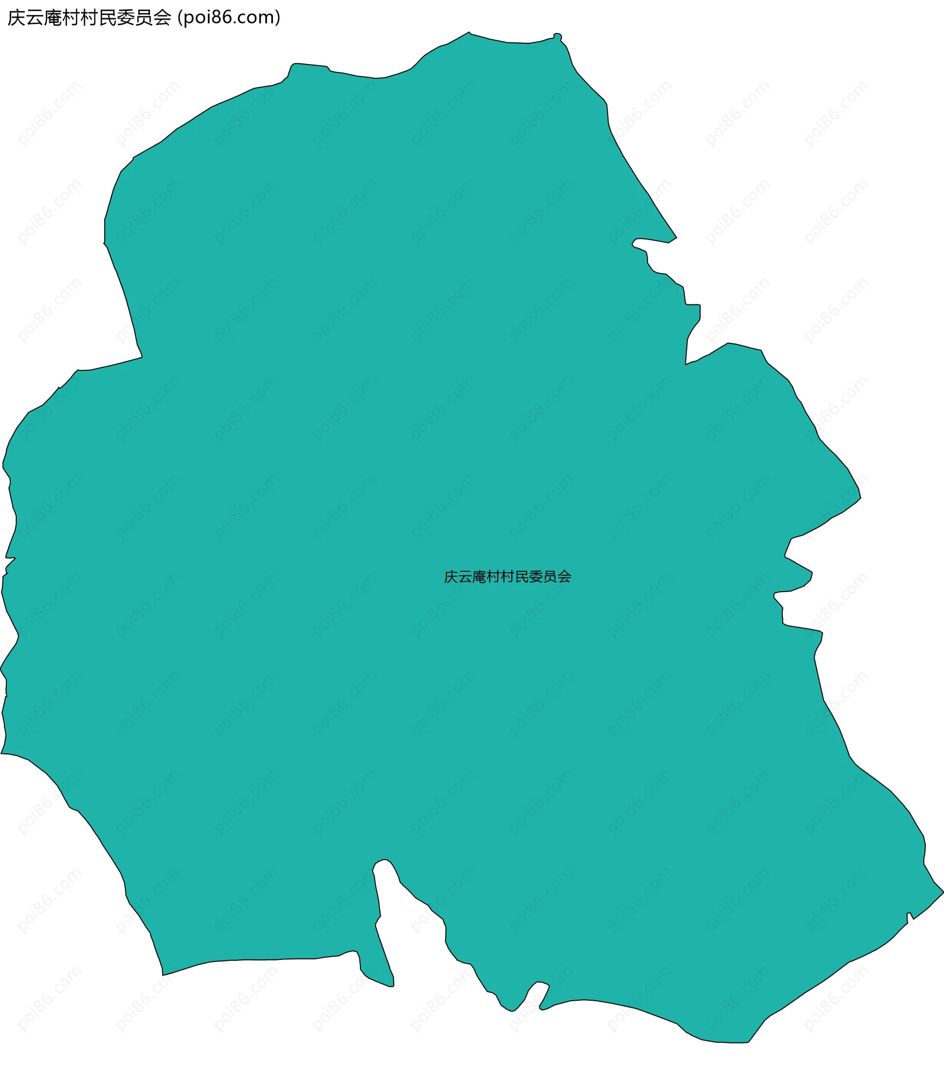 庆云庵村村民委员会边界地图