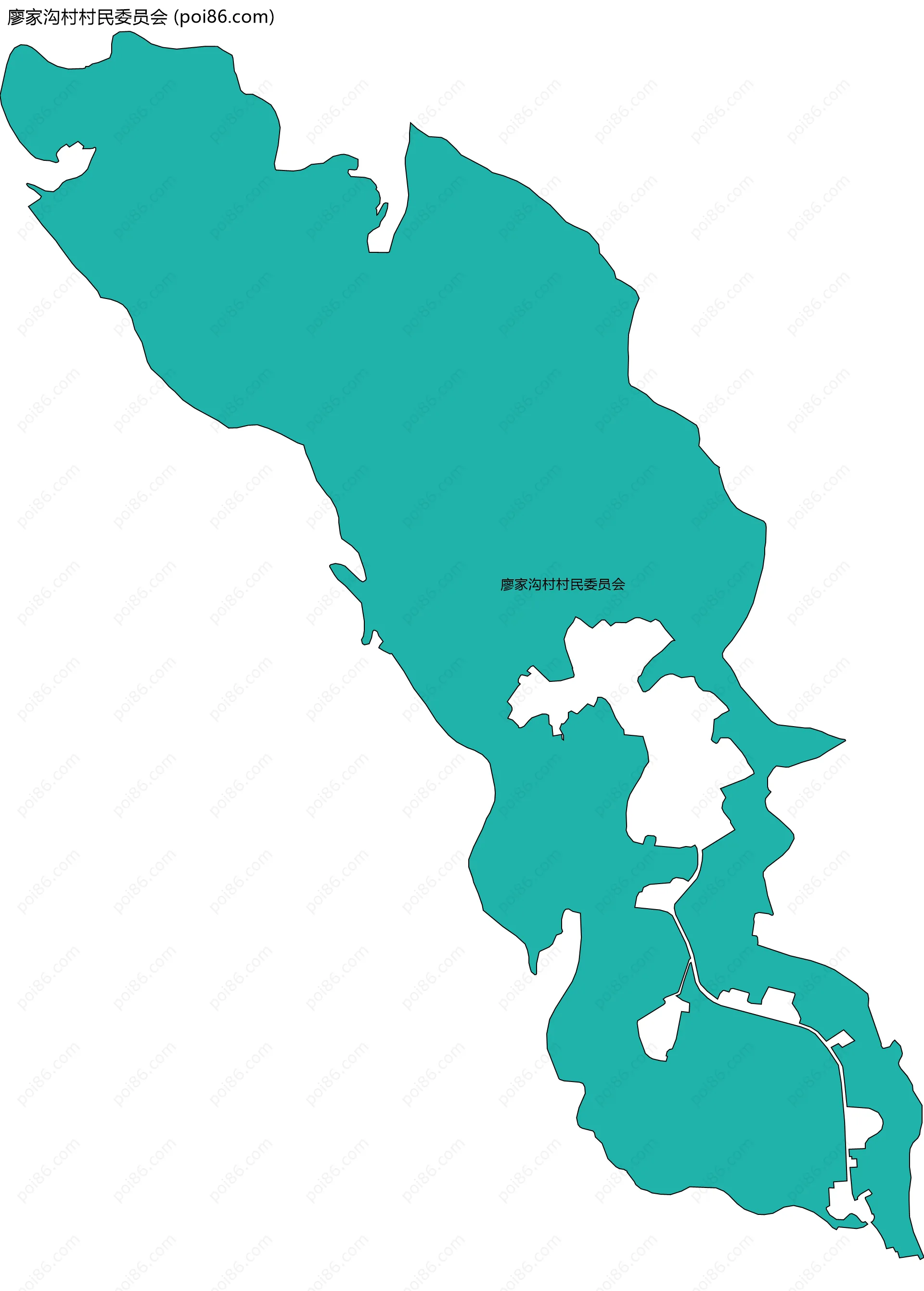 廖家沟村村民委员会边界地图