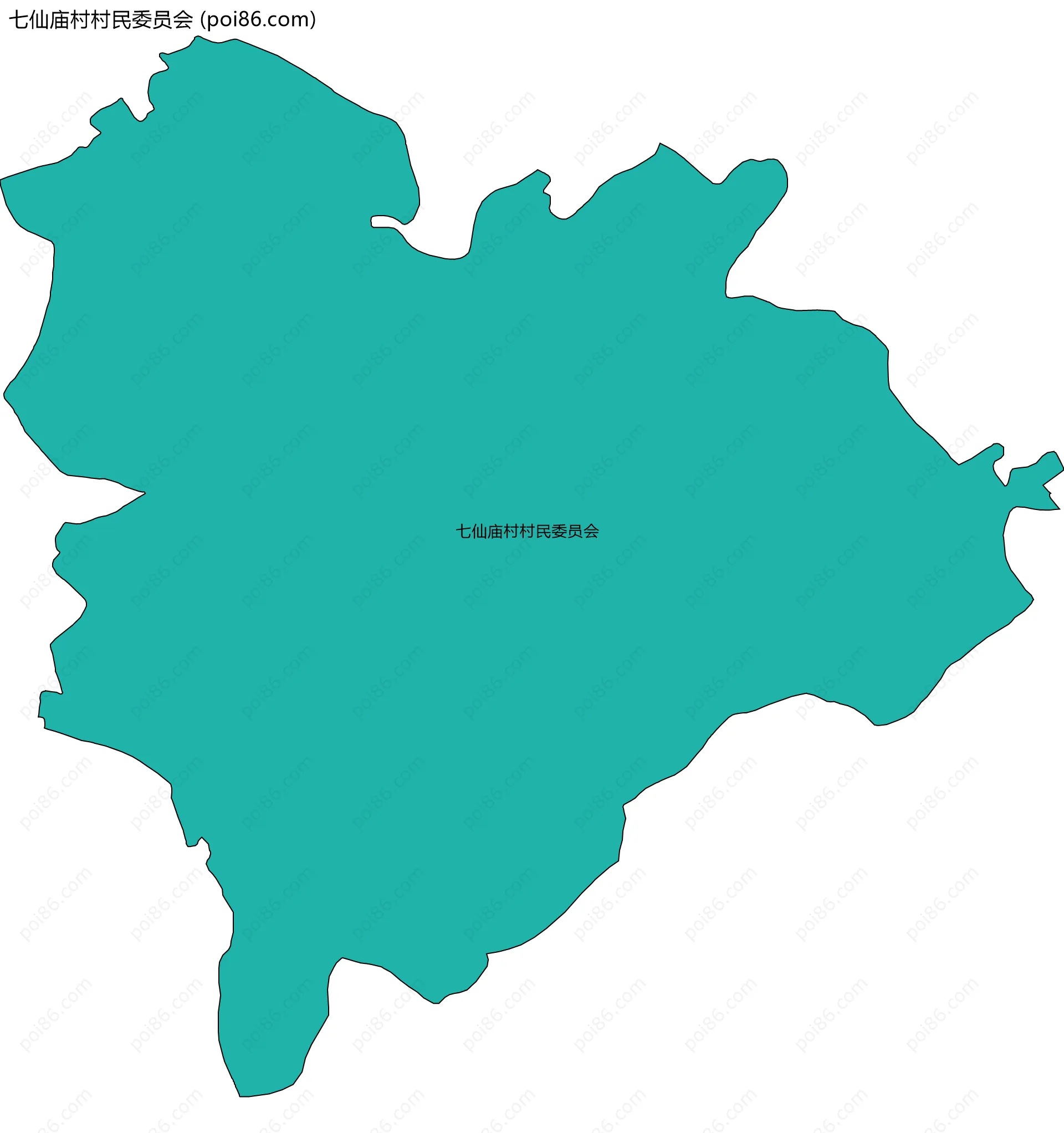 七仙庙村村民委员会边界地图