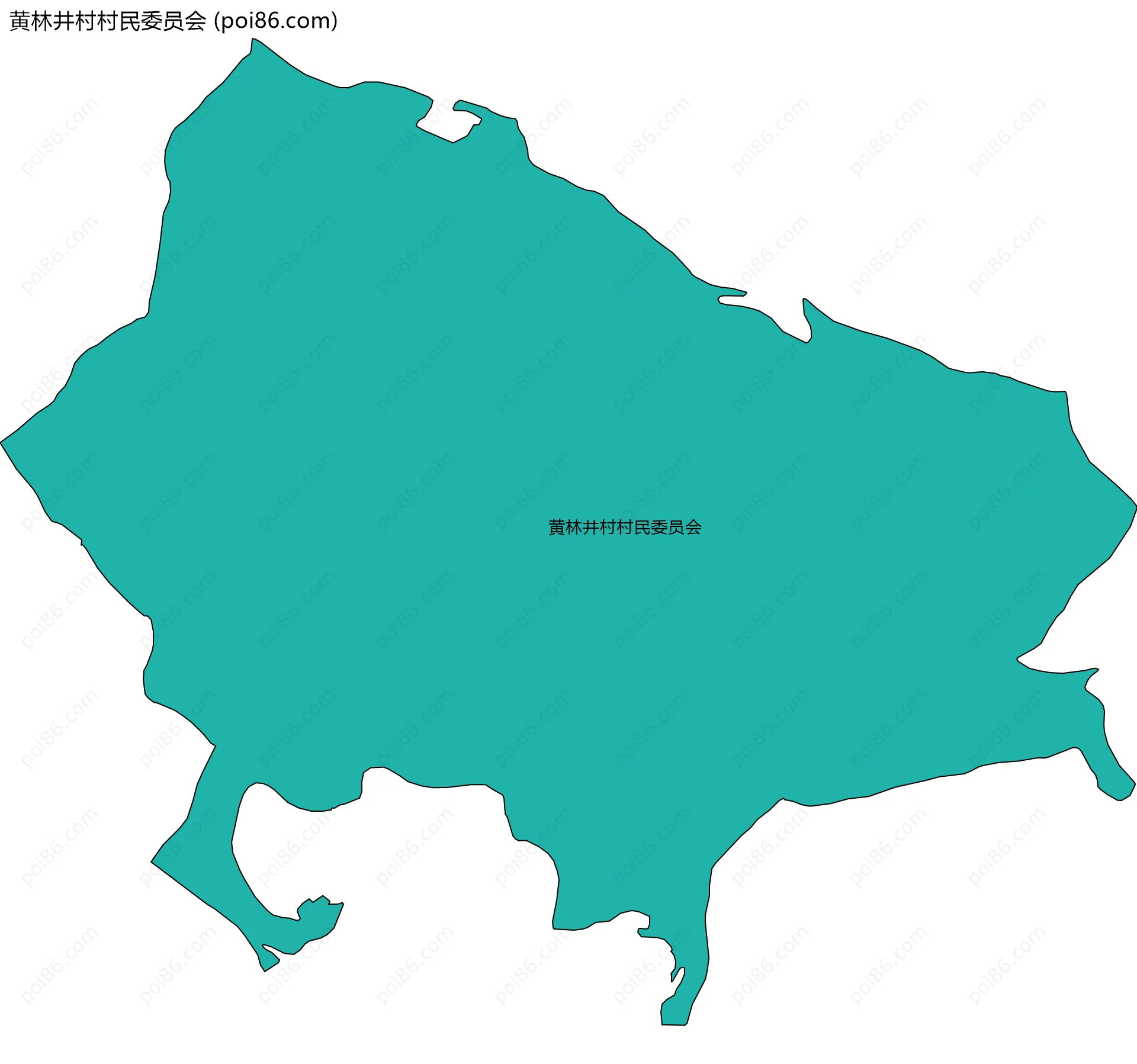黄林井村村民委员会边界地图