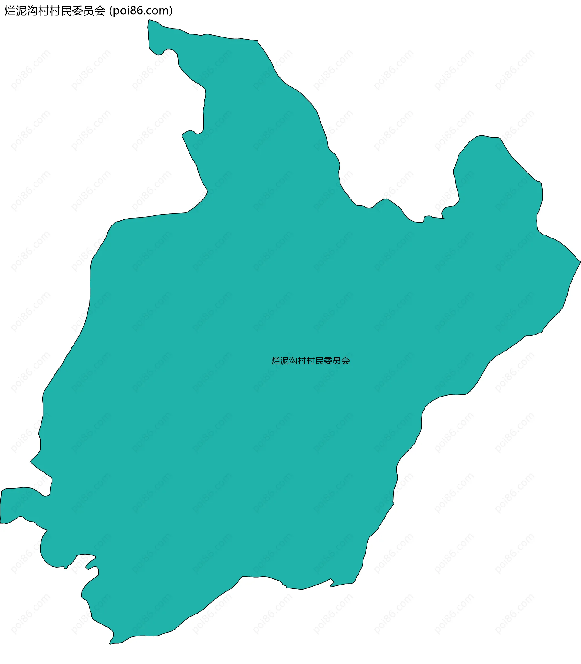 烂泥沟村村民委员会边界地图