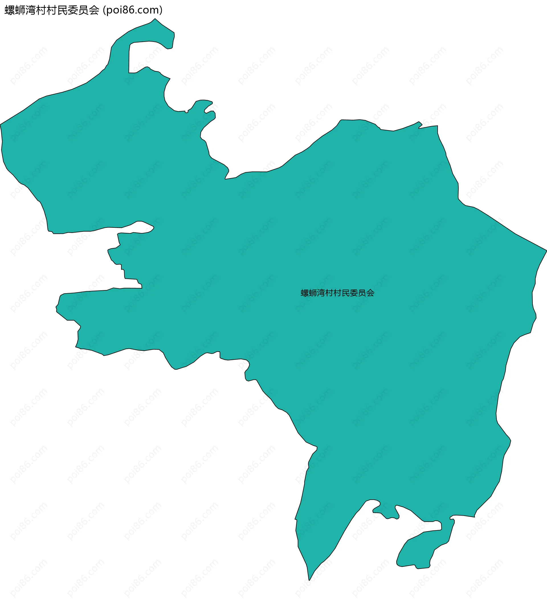 螺蛳湾村村民委员会边界地图