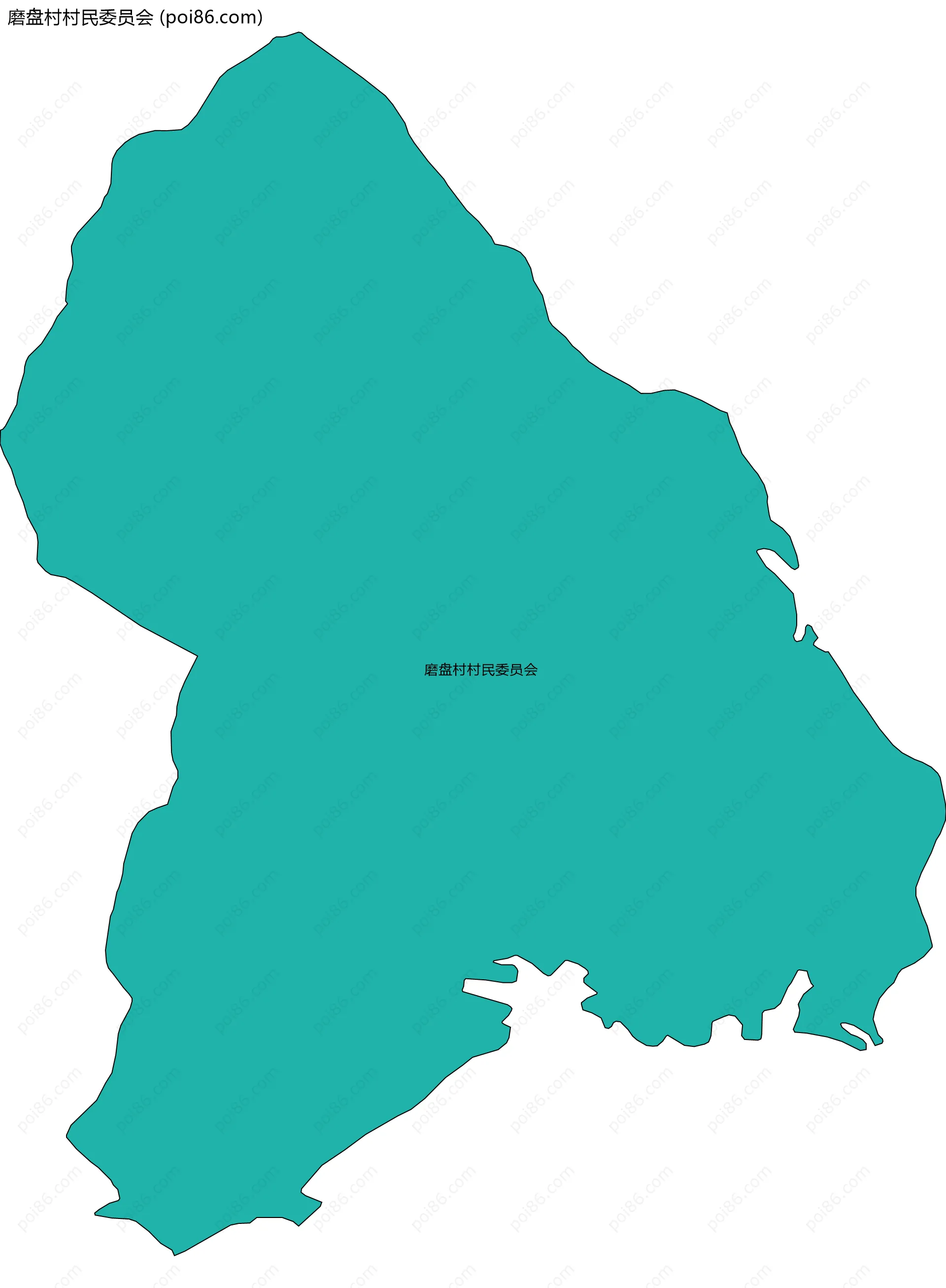 磨盘村村民委员会边界地图