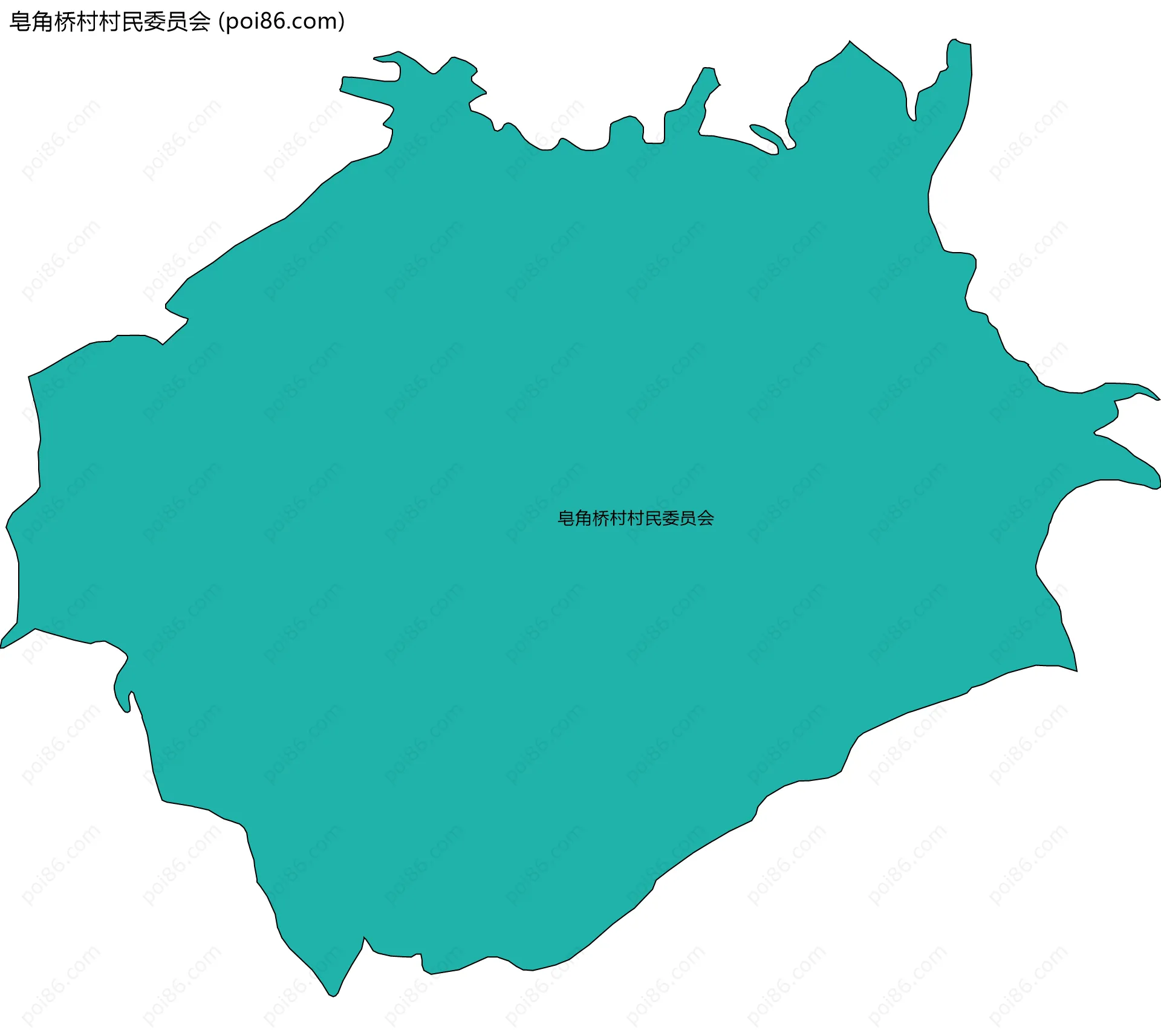 皂角桥村村民委员会边界地图