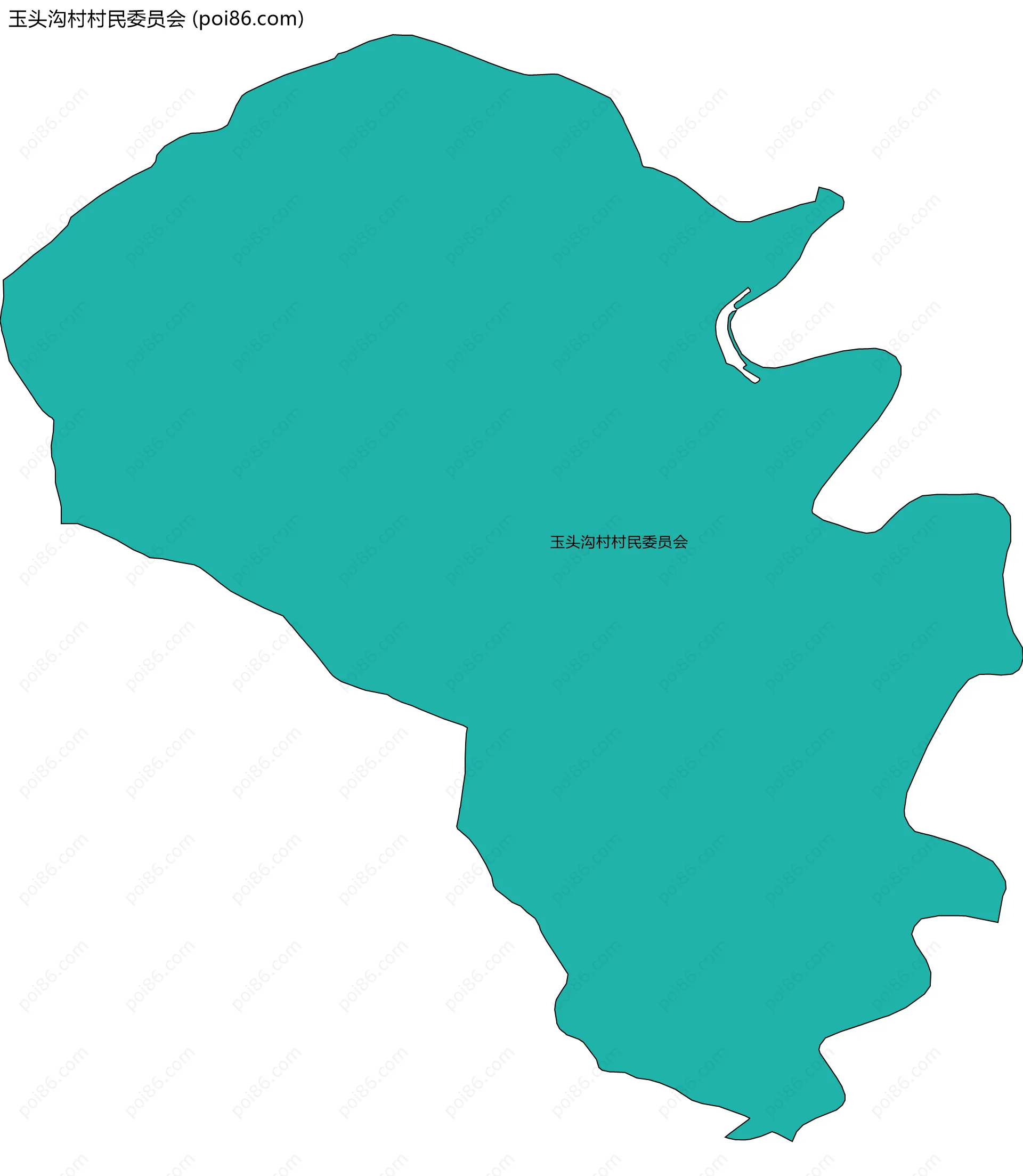玉头沟村村民委员会边界地图