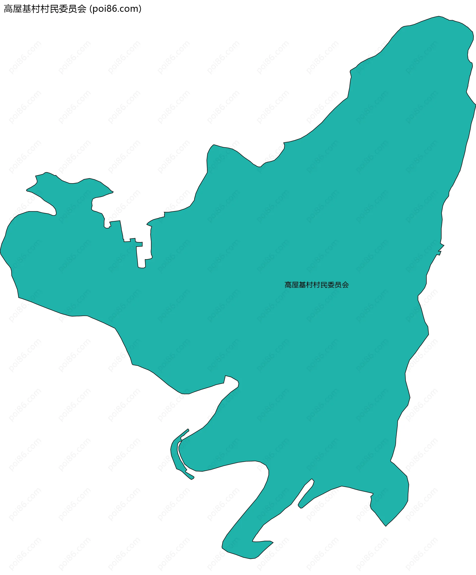 高屋基村村民委员会边界地图