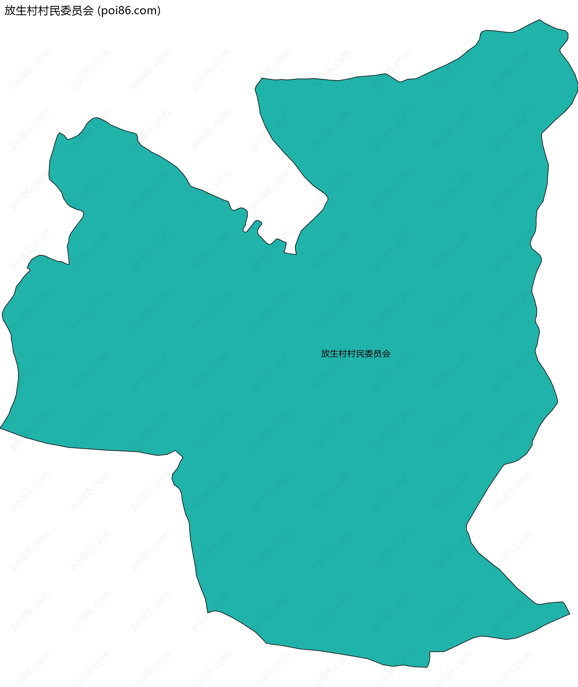 放生村村民委员会边界地图