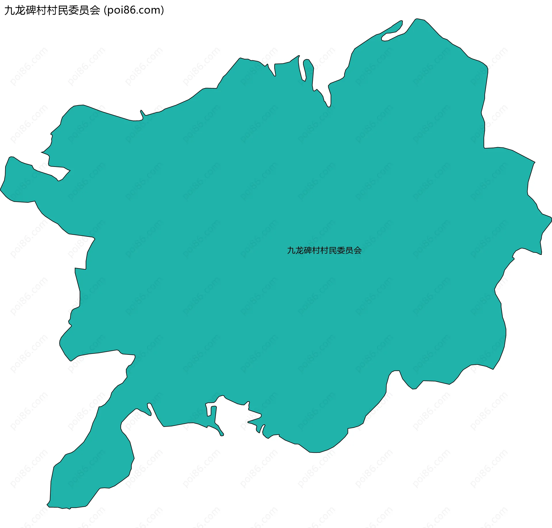 九龙碑村村民委员会边界地图