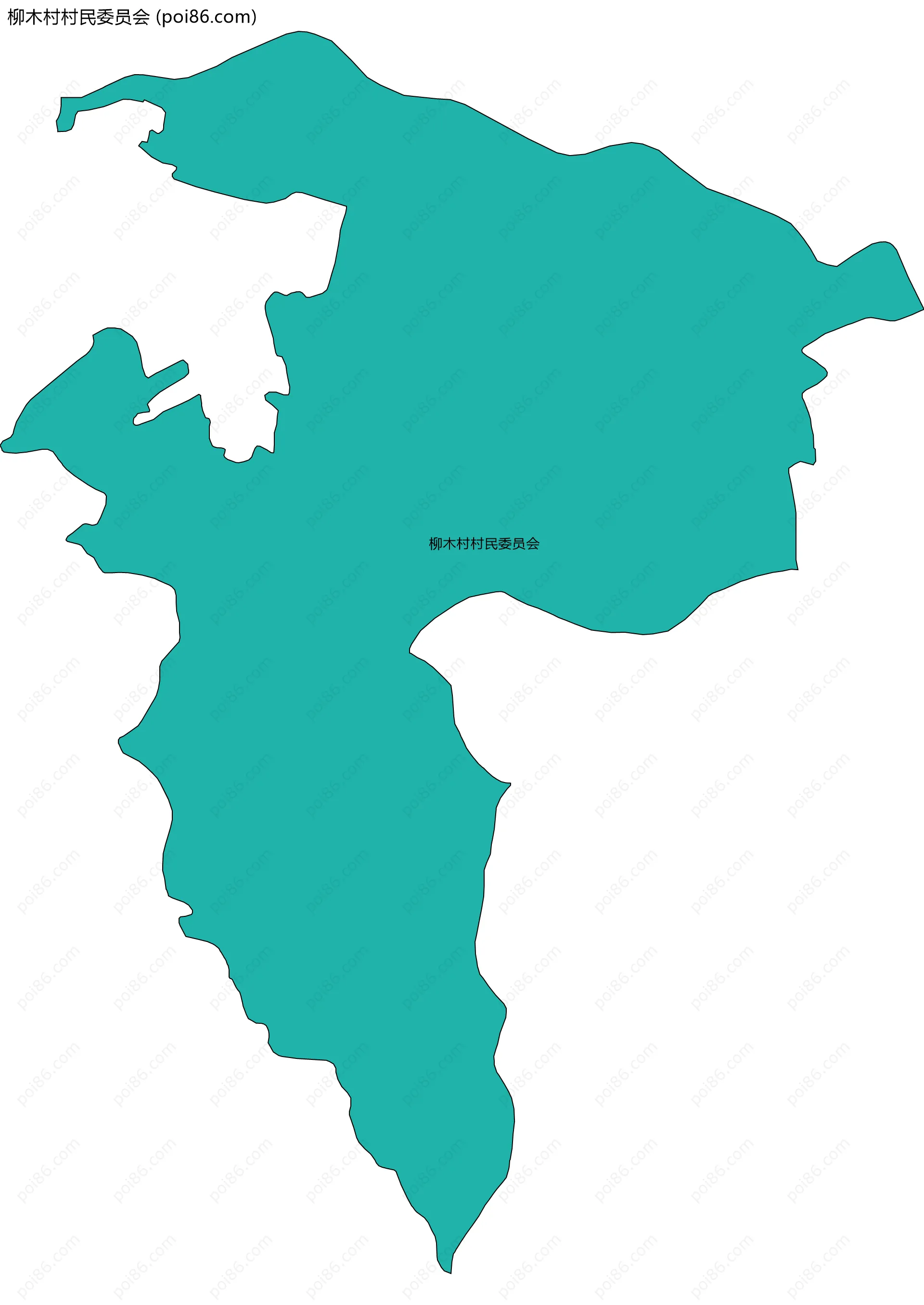 柳木村村民委员会边界地图