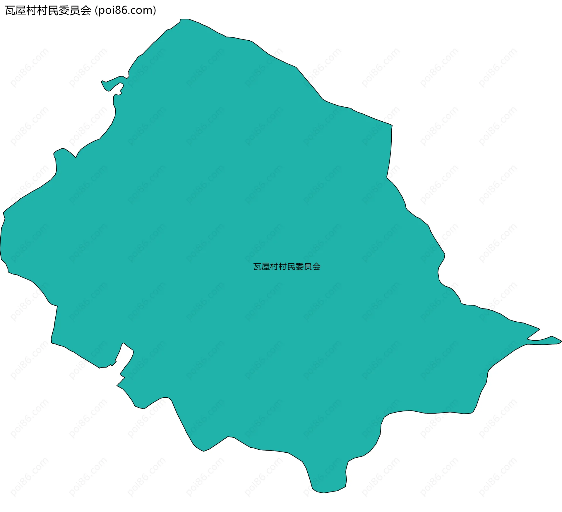 瓦屋村村民委员会边界地图