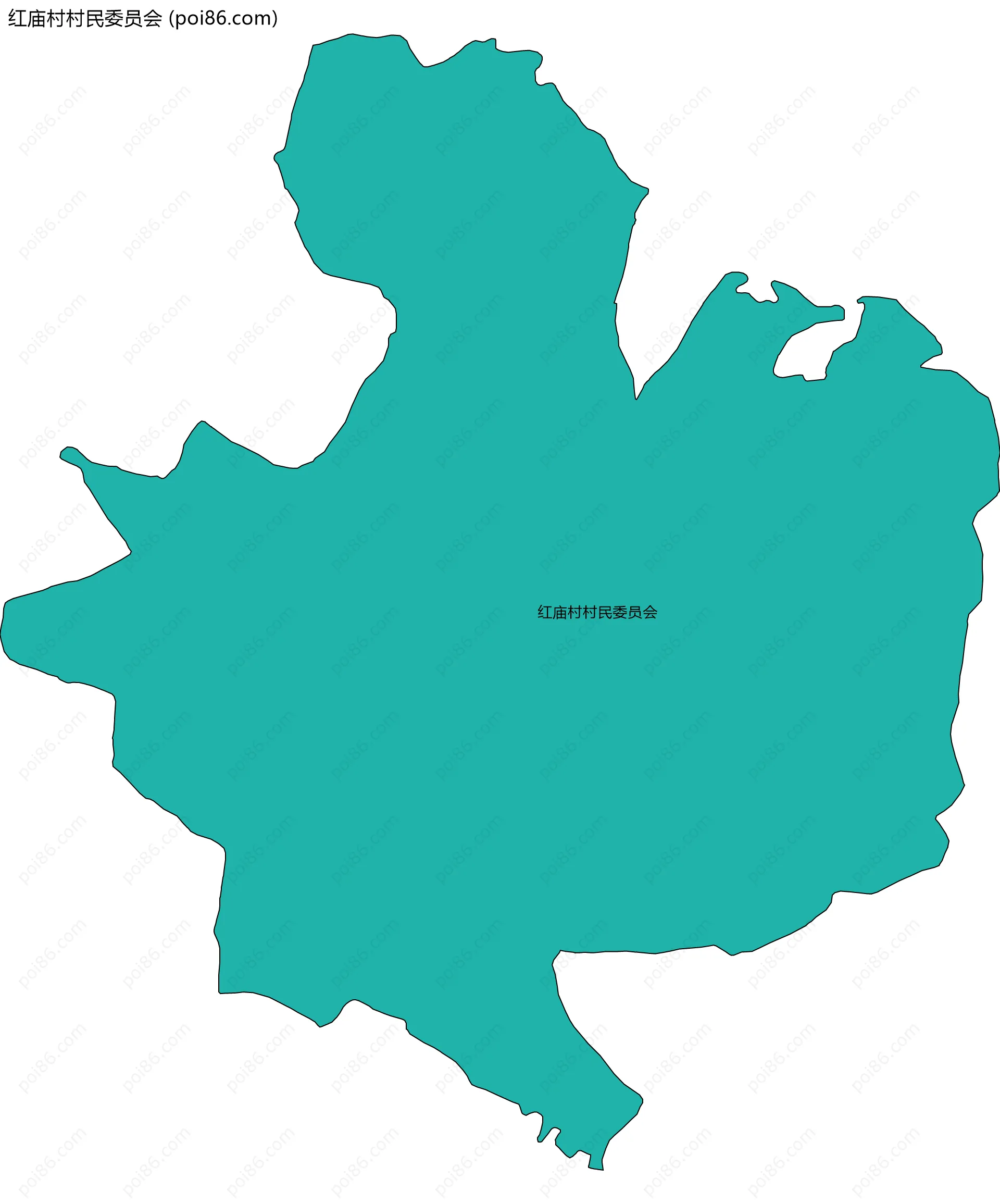 红庙村村民委员会边界地图