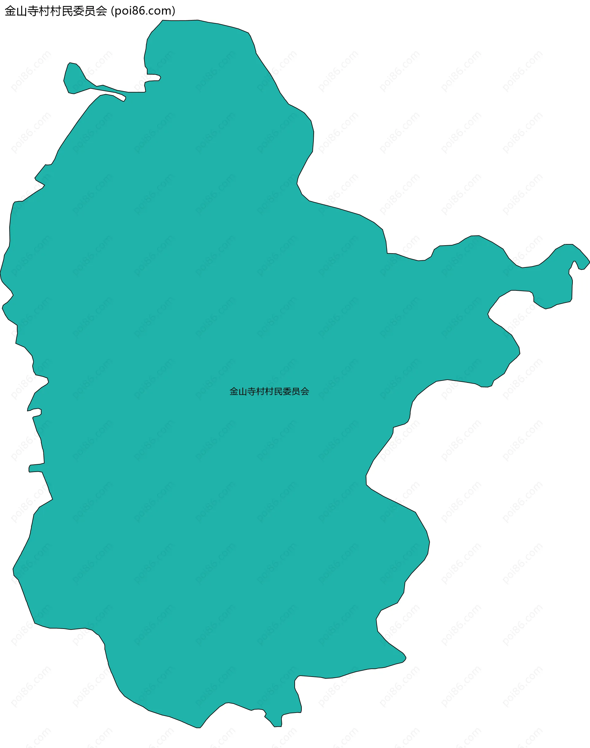 金山寺村村民委员会边界地图