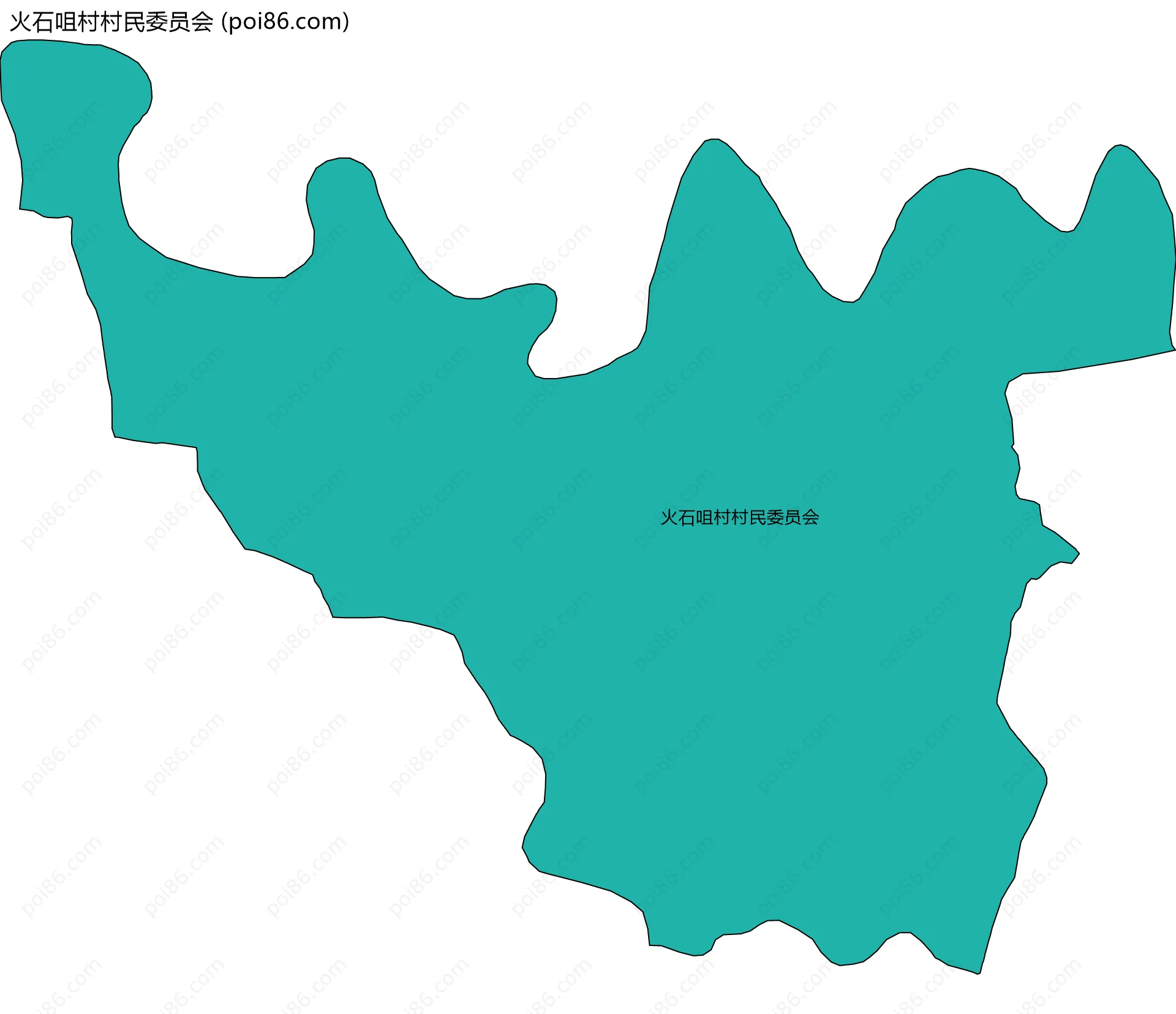 火石咀村村民委员会边界地图