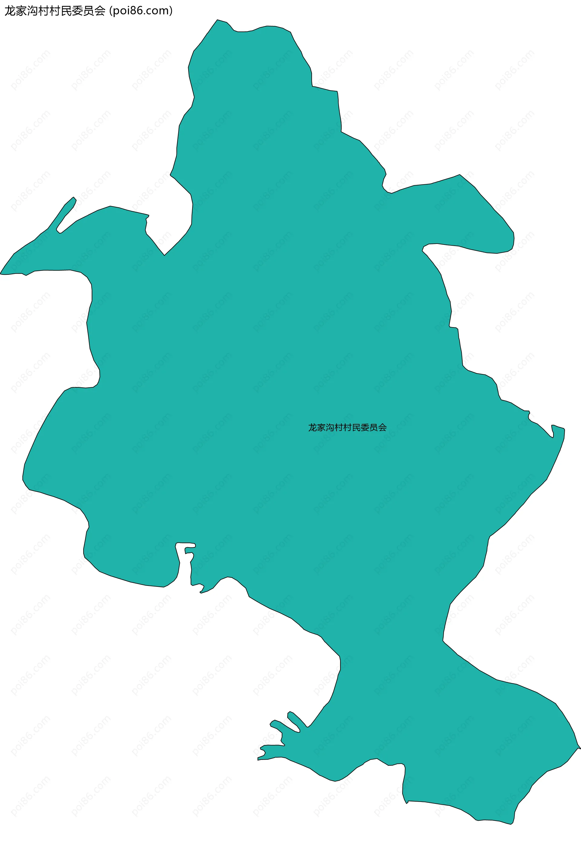 龙家沟村村民委员会边界地图