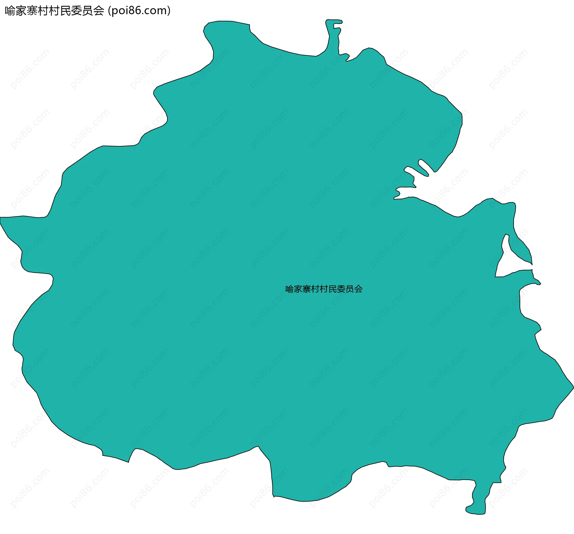 喻家寨村村民委员会边界地图