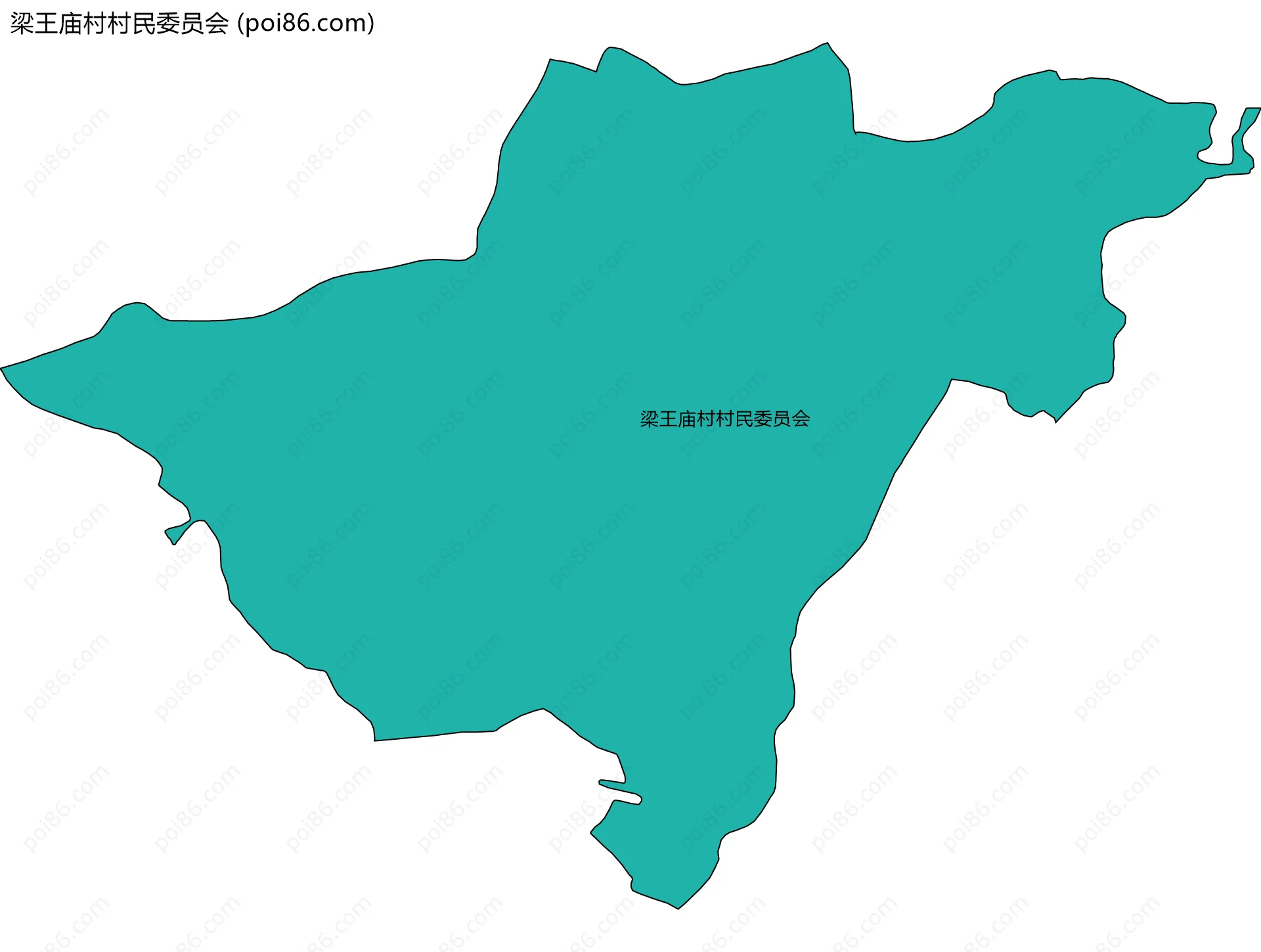 梁王庙村村民委员会边界地图