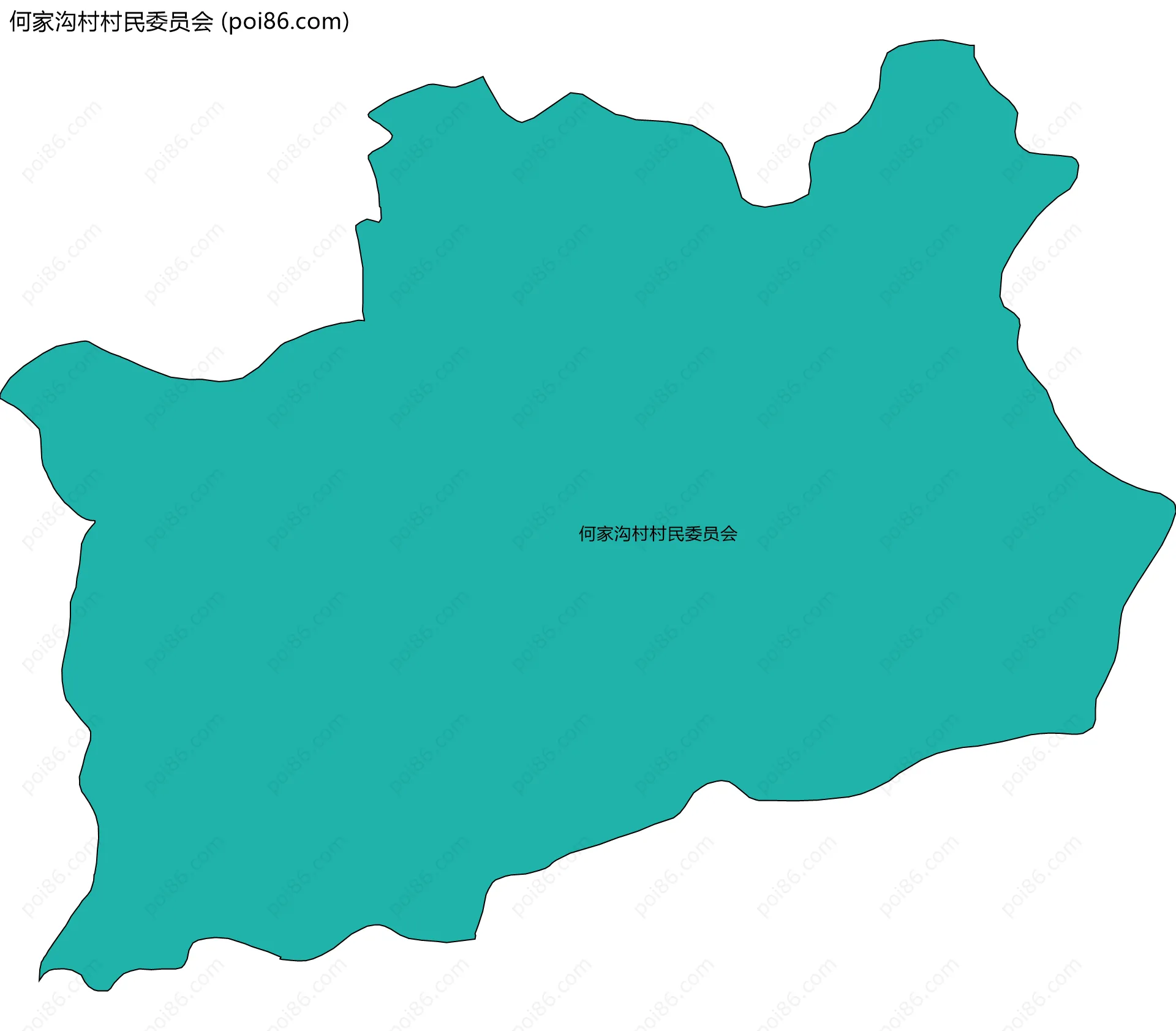 何家沟村村民委员会边界地图