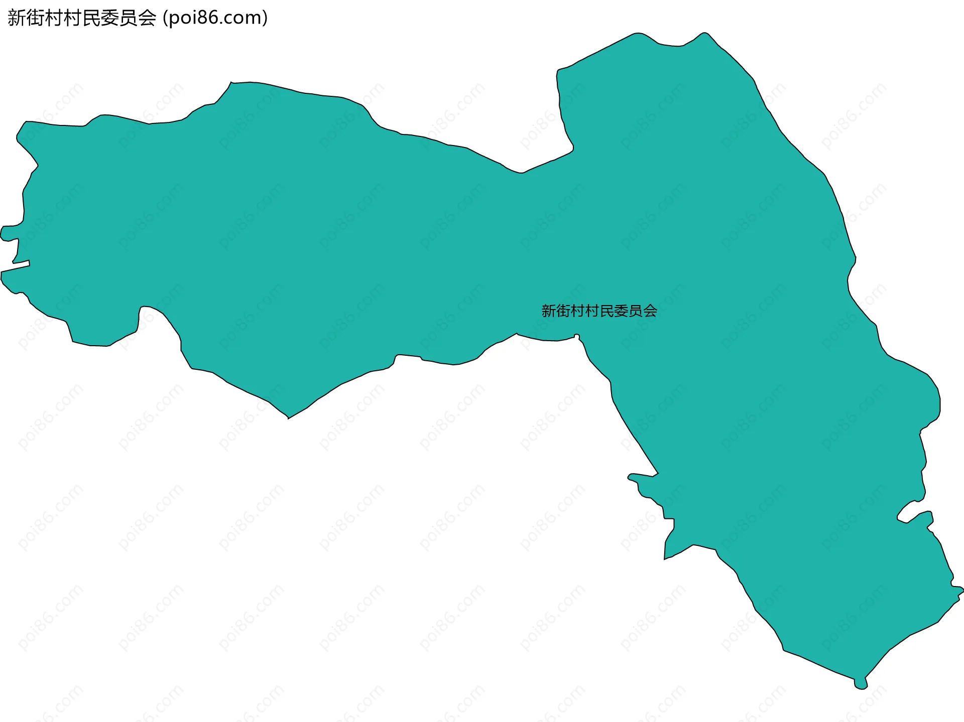 新街村村民委员会边界地图
