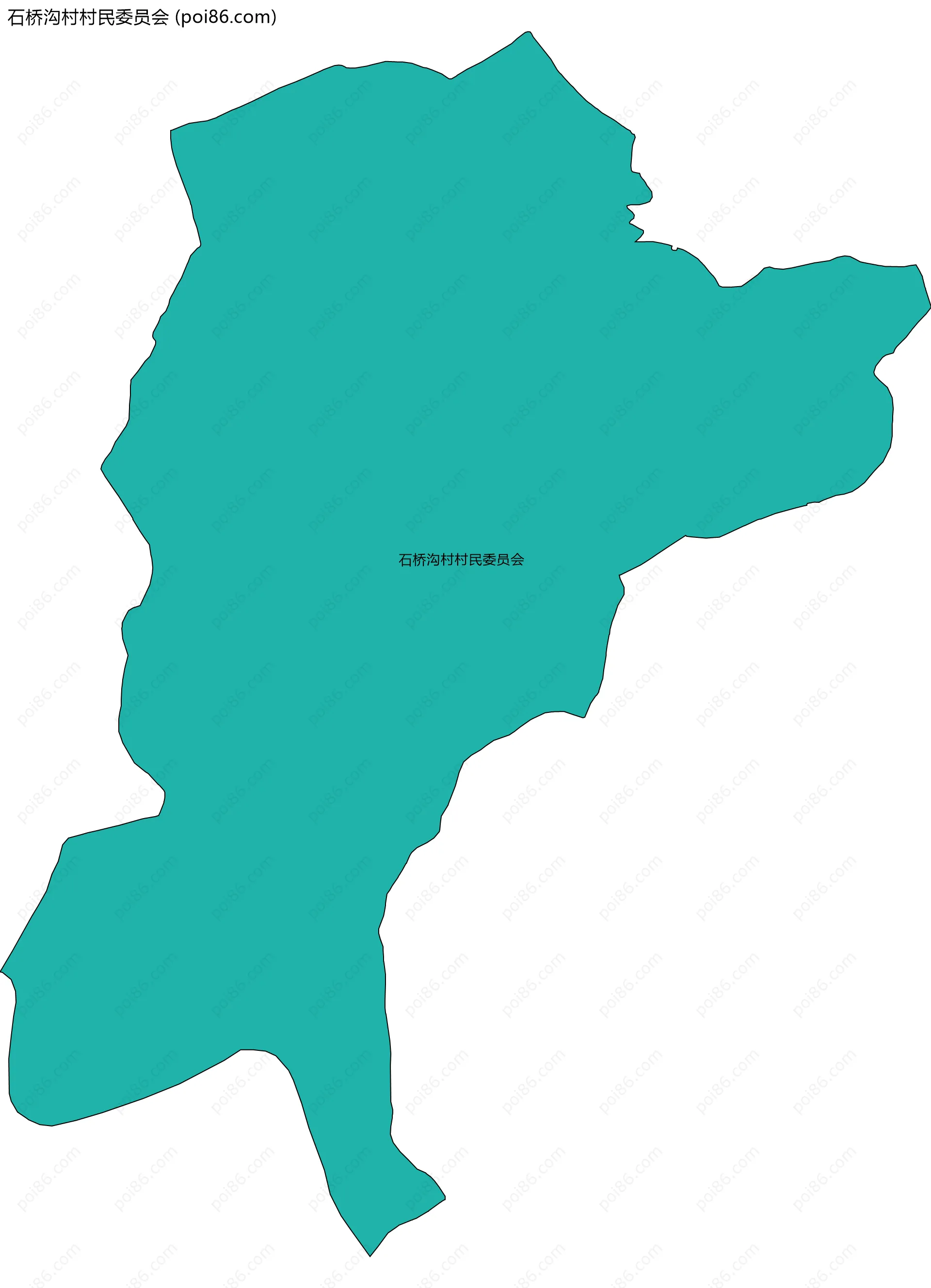 石桥沟村村民委员会边界地图