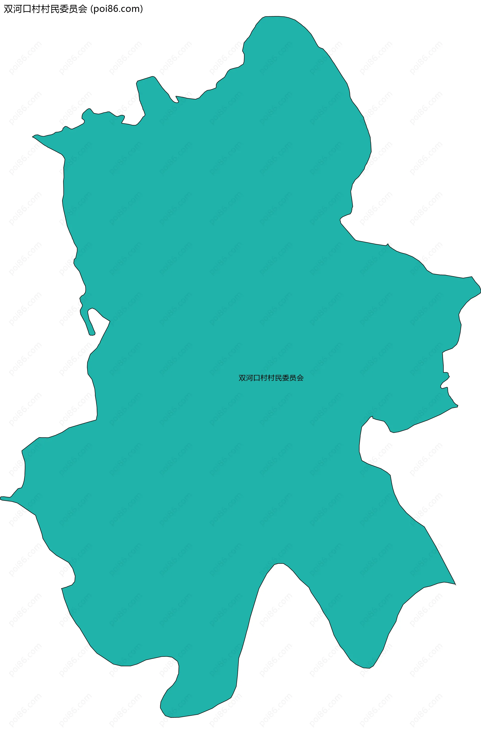 双河口村村民委员会边界地图