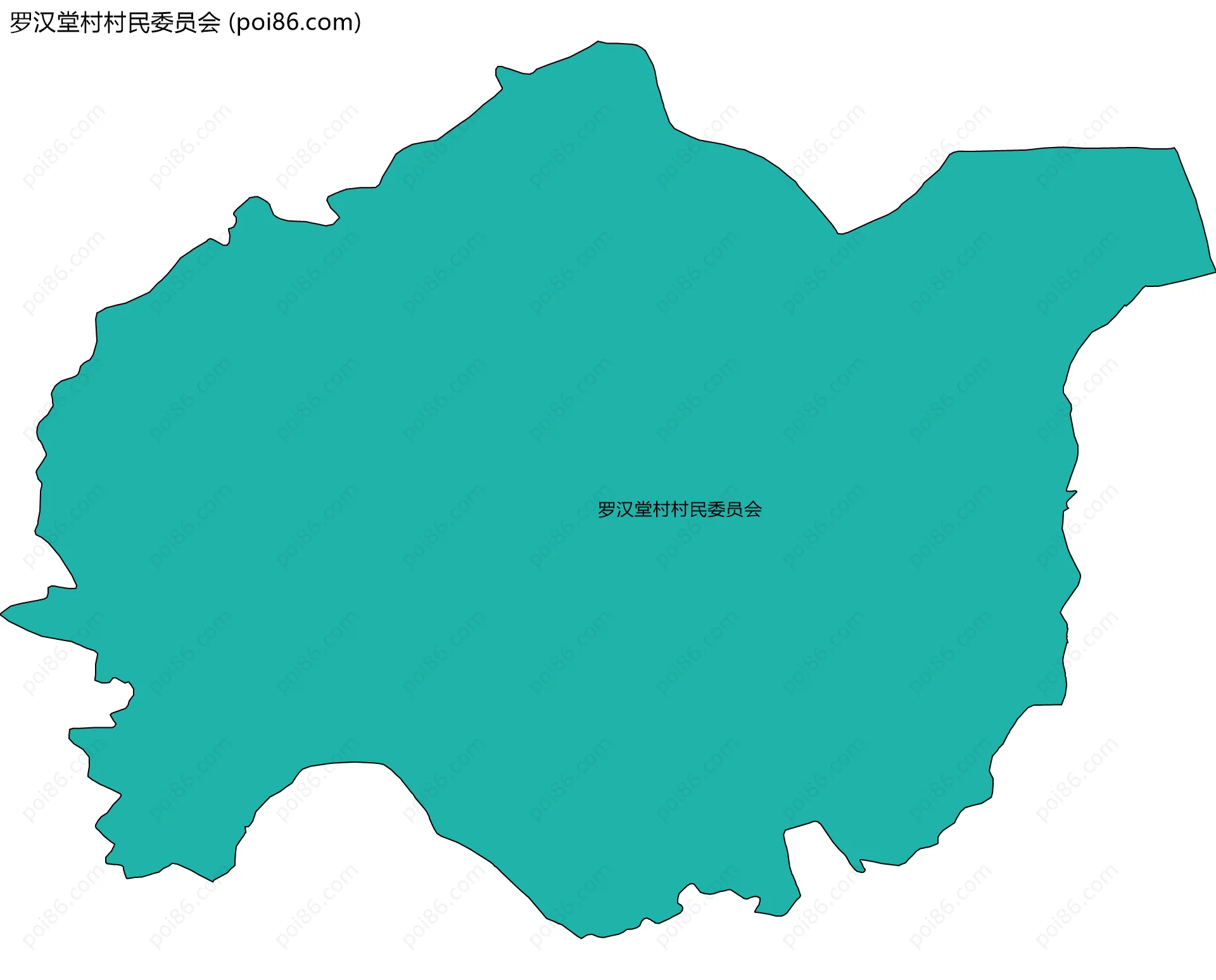 罗汉堂村村民委员会边界地图