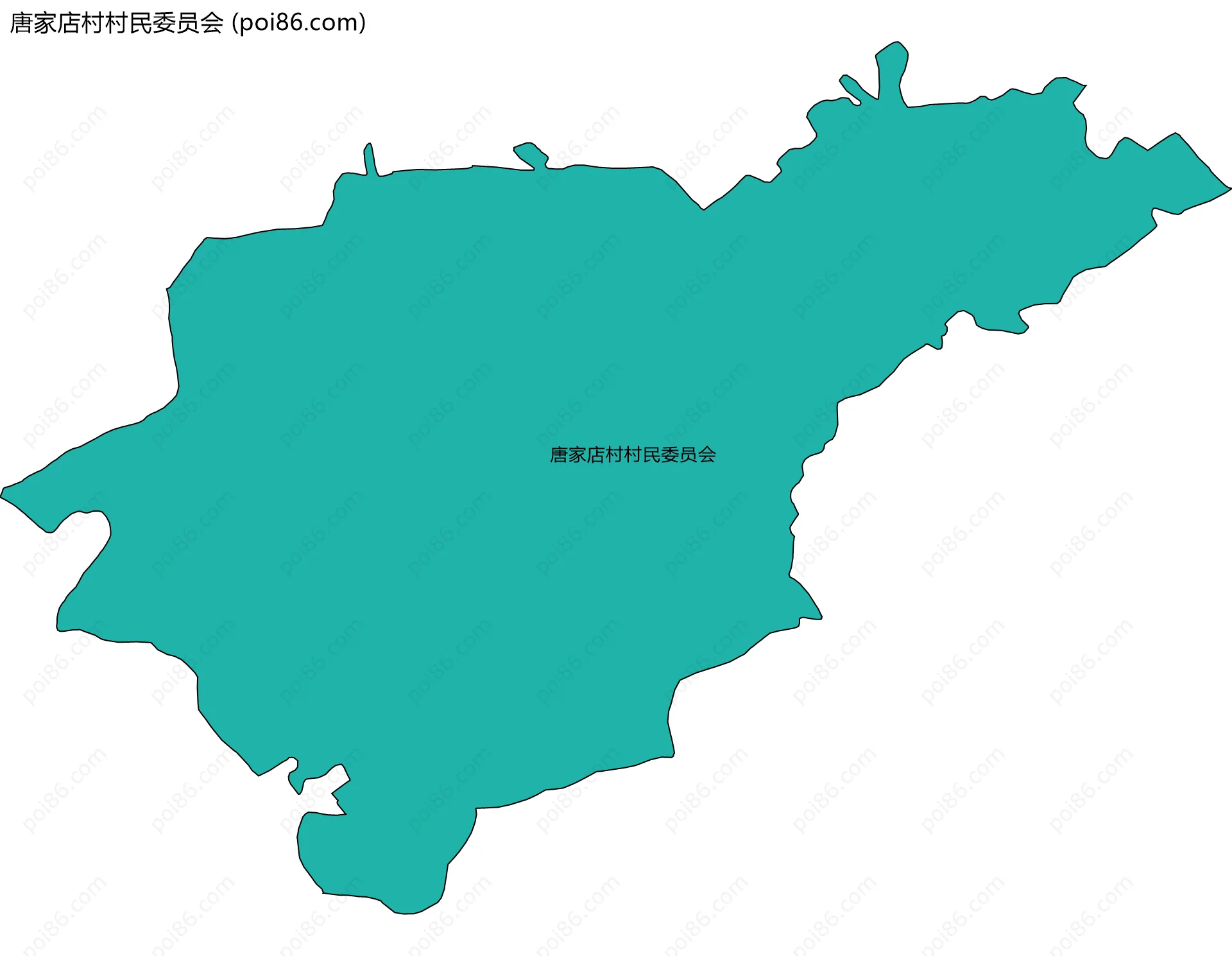 唐家店村村民委员会边界地图