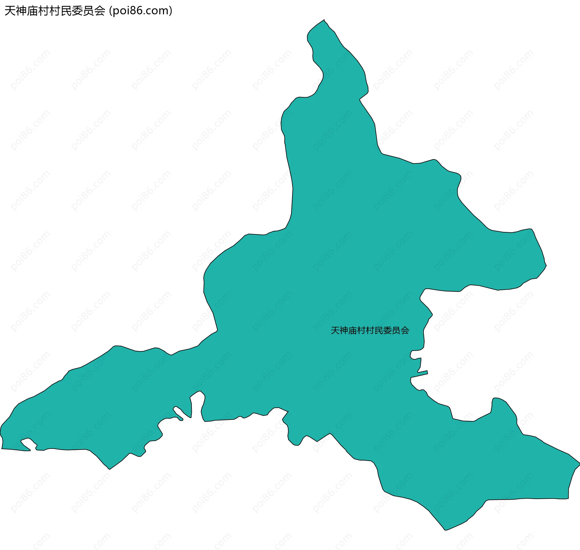 天神庙村村民委员会边界地图