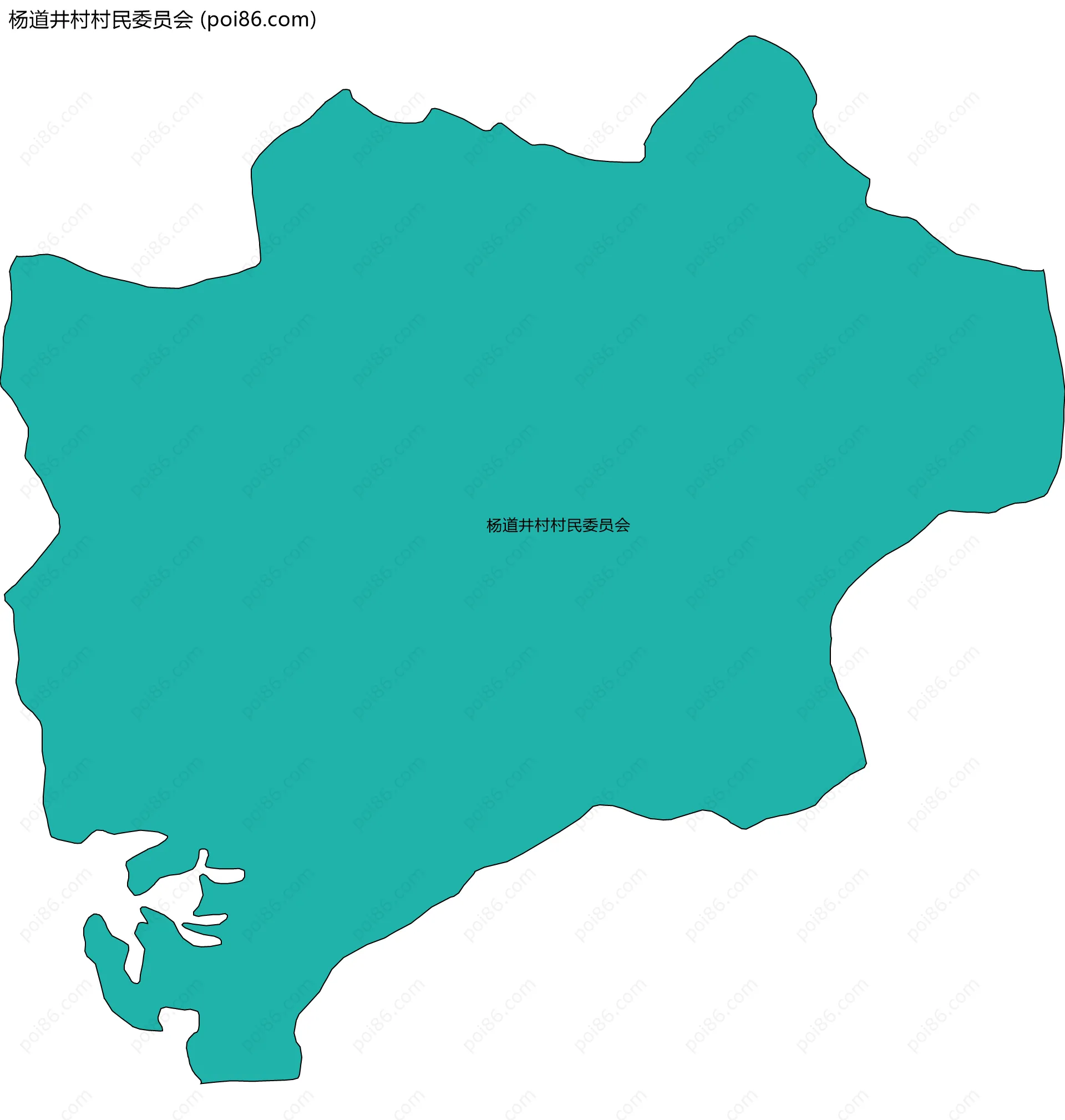 杨道井村村民委员会边界地图